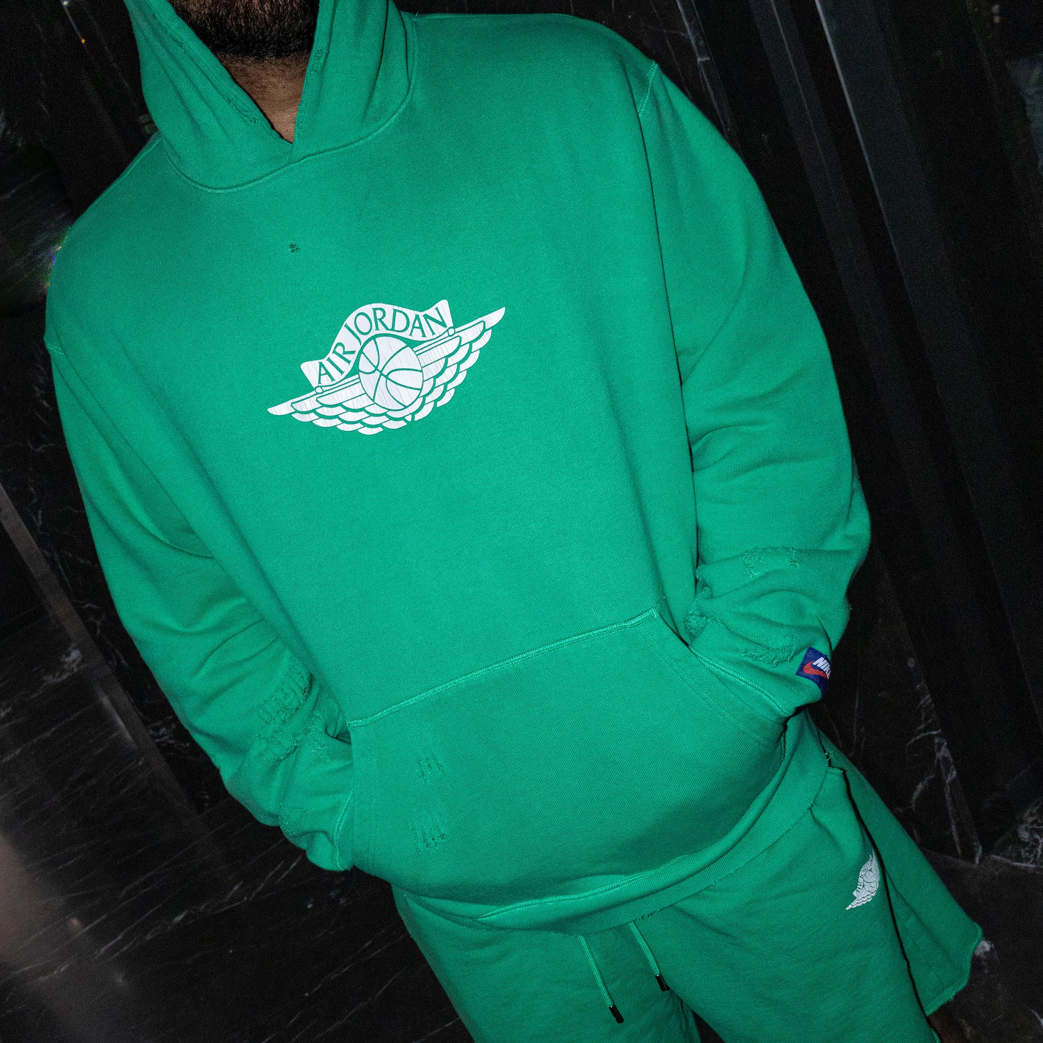 JORDAN RARE AIR HOODIE GREEN LOG