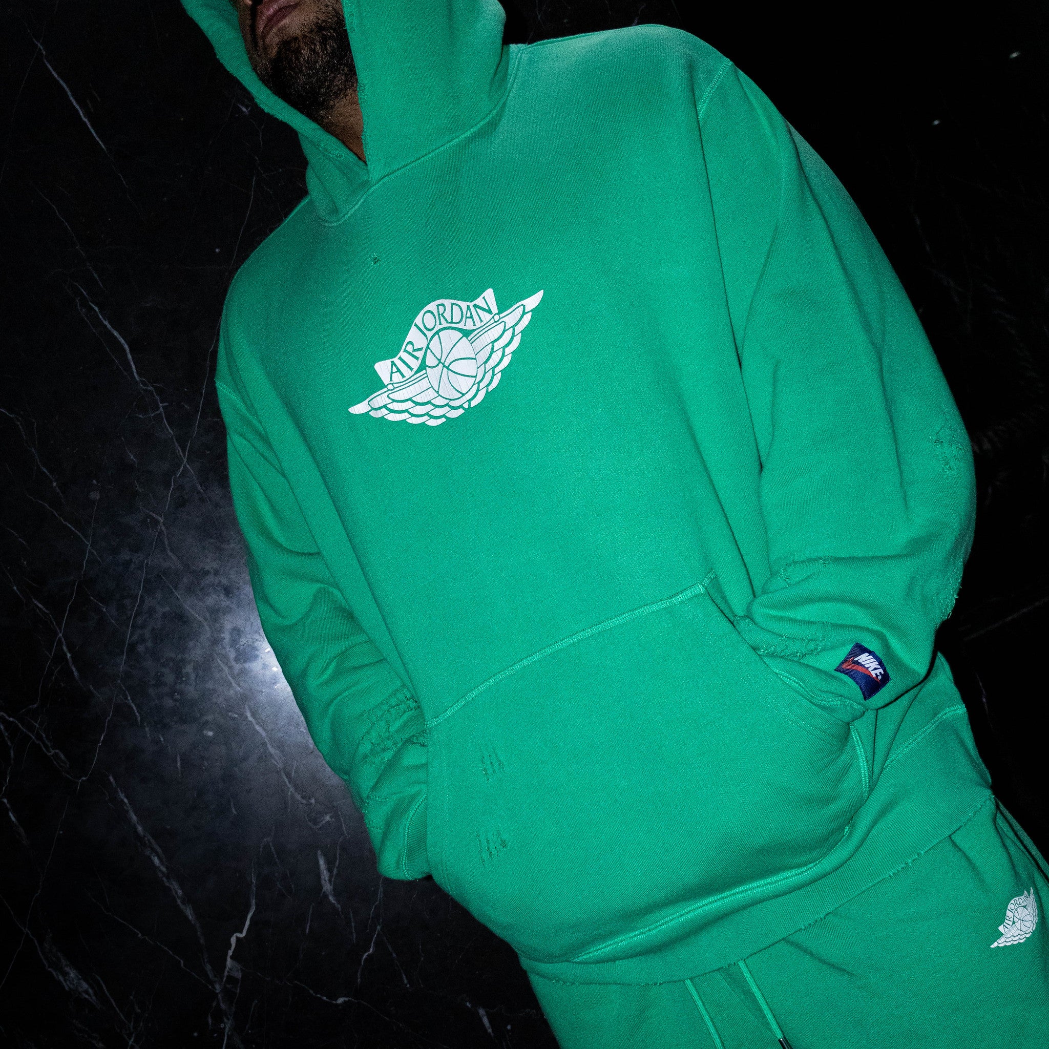 JORDAN RARE AIR HOODIE GREEN LOG
