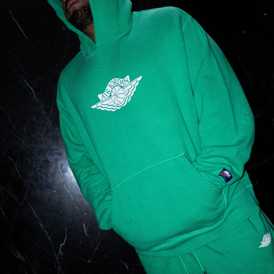 JORDAN RARE AIR HOODIE GREEN LOG