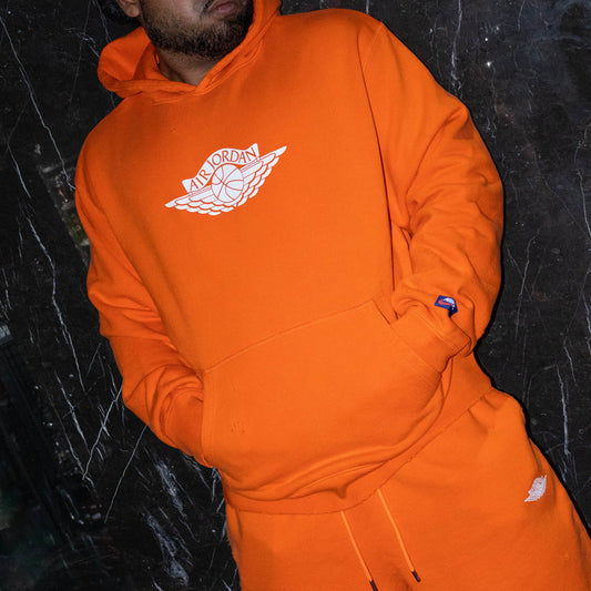 JORDAN RARE AIR HOODIE ORANGE LOG