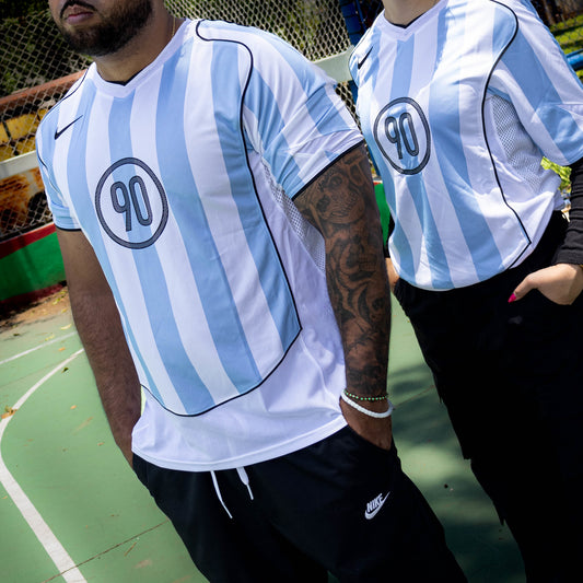 NIKE JERSEY T90 PYCHIC BLUE WHITE
