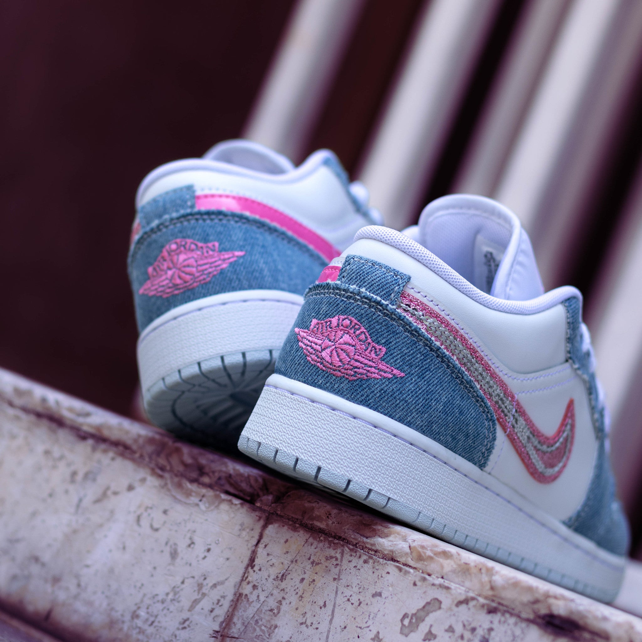 AIR JORDAN 1 LOW DENIM PINK BLISS GS