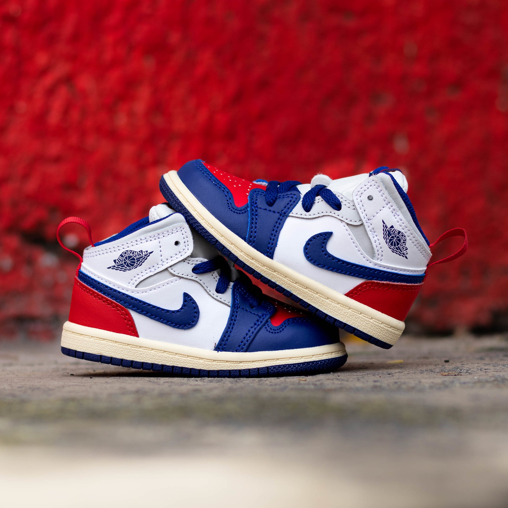 AIR JORDAN 1 MID RARE AIR DEEP ROYAL RED TD