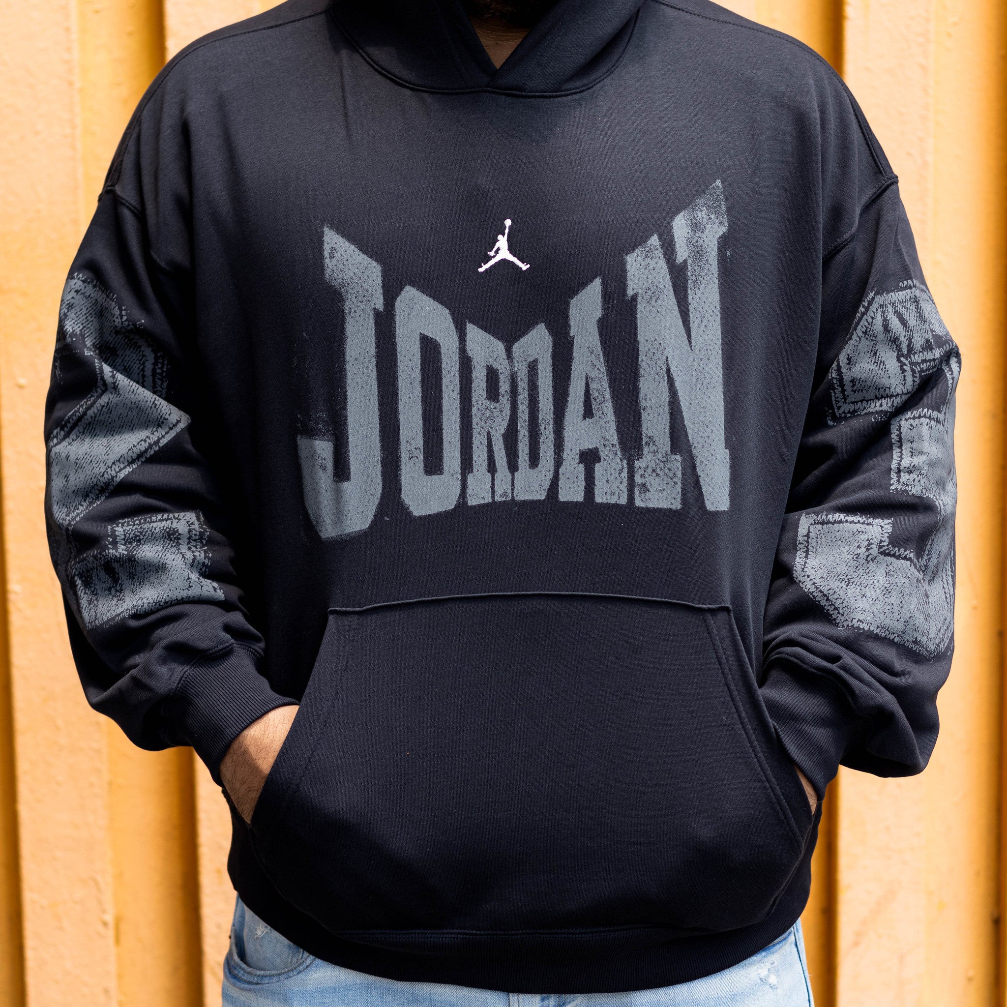 JORDAN HOODIE BROOKLYN JORDAN LETTERS BLACK
