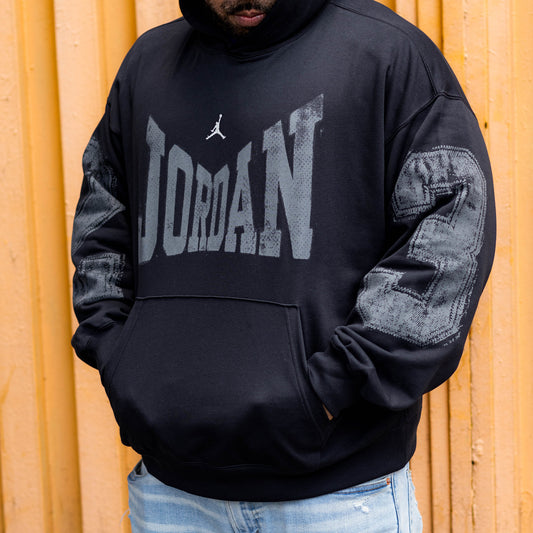 JORDAN HOODIE BROOKLYN JORDAN LETTERS BLACK