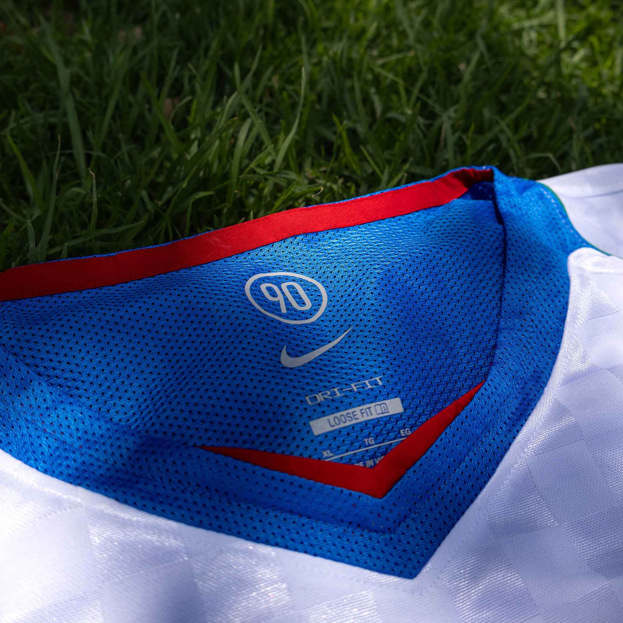 NIKE JERSEY T90 BLACK WHITE BLUE