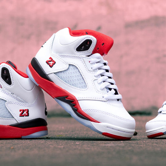 AIR JORDAN 5 FIRE RED BLACK TONGUE PS