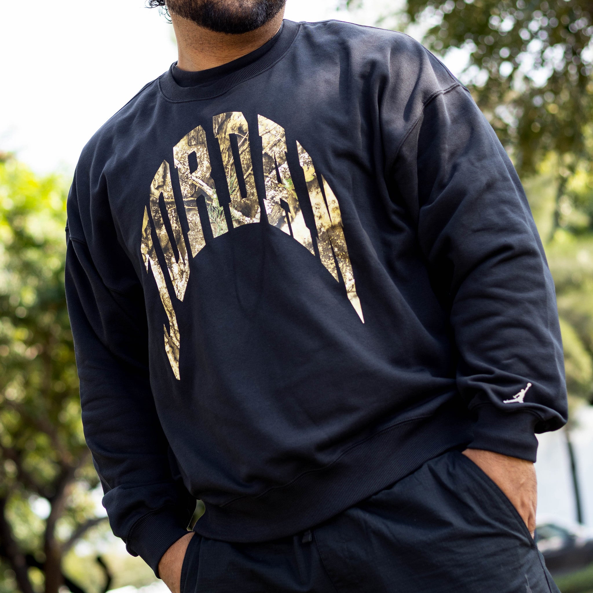JORDAN CREWNECK REALTREE BLACK