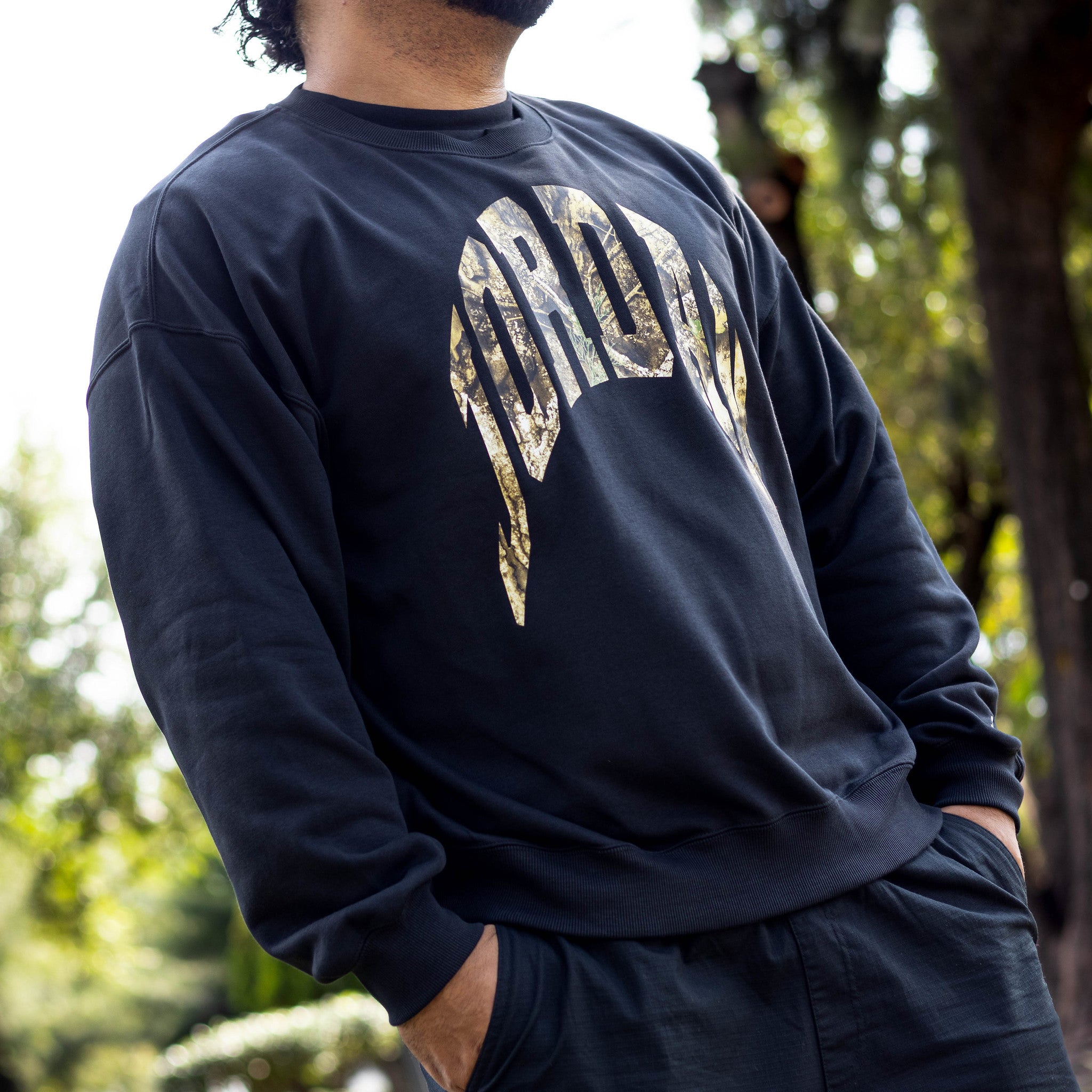 JORDAN CREWNECK REALTREE BLACK