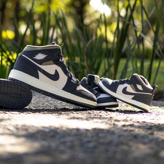 AIR JORDAN 1 MID OFF NOIR MEDIUM OLIVE