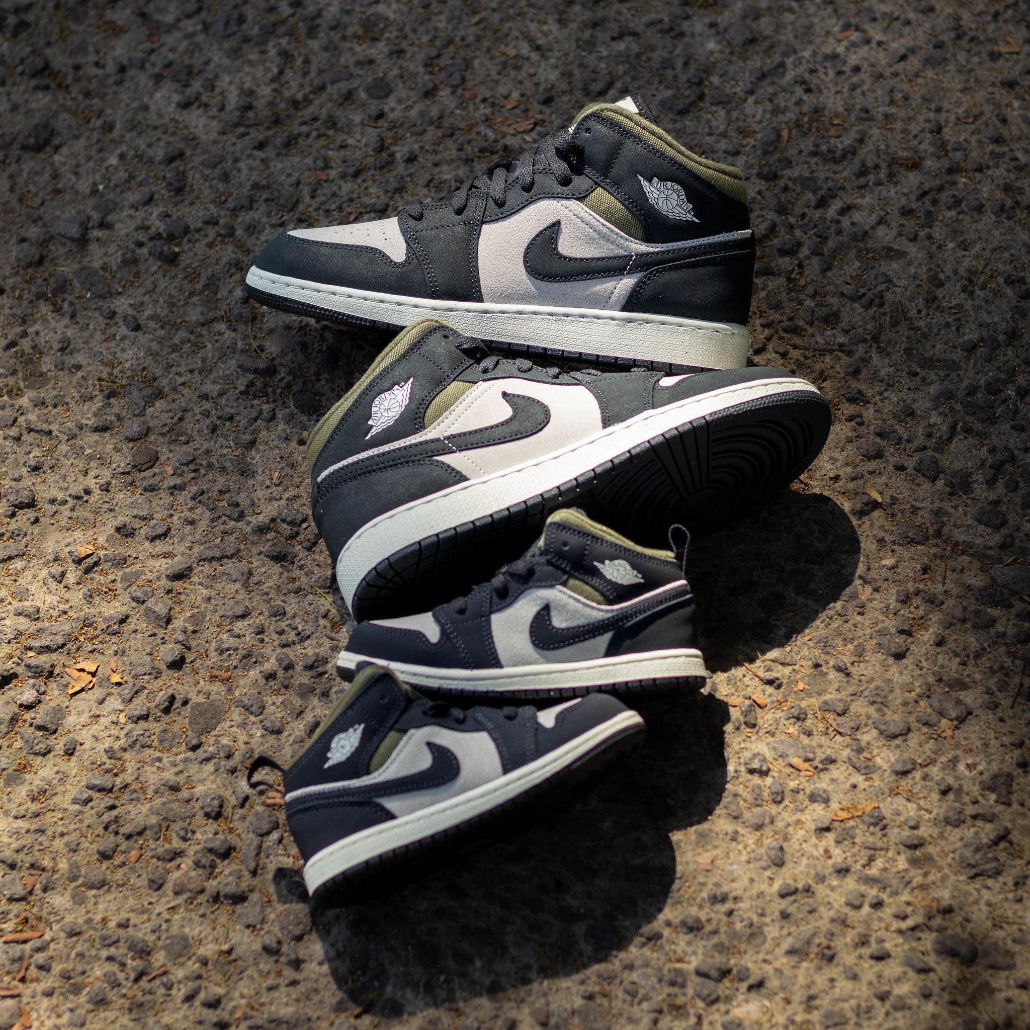 AIR JORDAN 1 MID OFF NOIR MEDIUM OLIVE