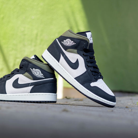 AIR JORDAN 1 MID OFF NOIR MEDIUM OLIVE GS