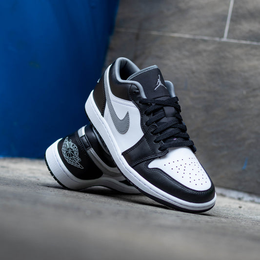 AIR JORDAN 1 LOW BLACK AND PARTICLE GREY