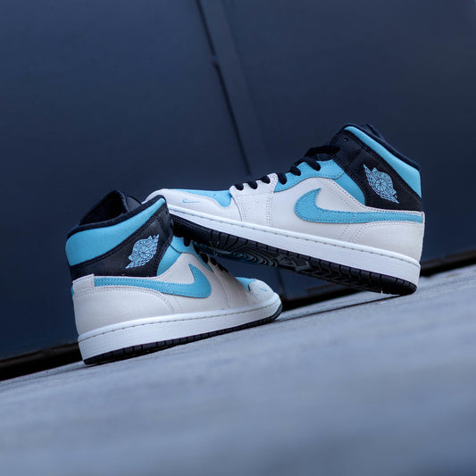 AIR JORDAN 1 MID BLUE CHILL WHITE
