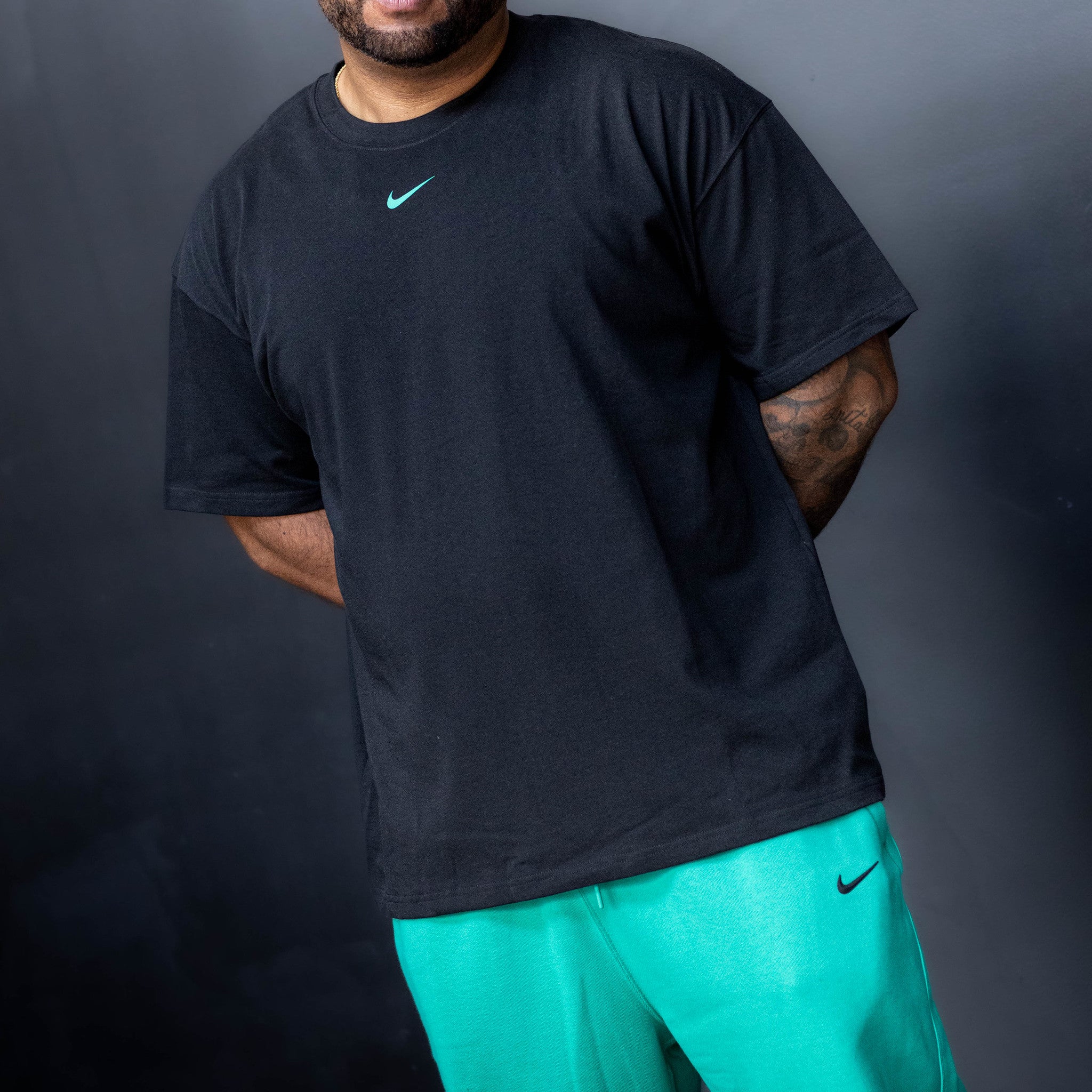 NIKE NOCTA CARDINAL TEE BLACK NEPTUNE GREEN