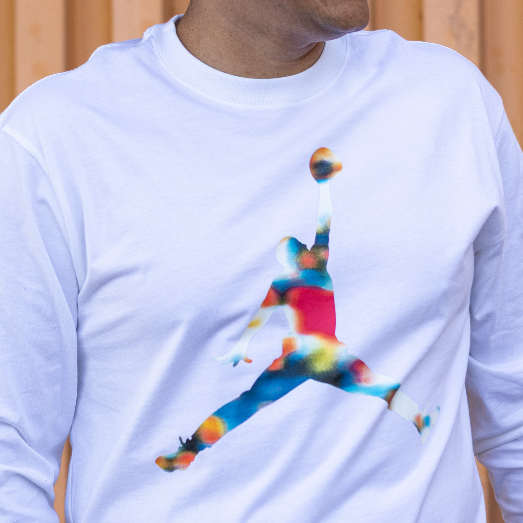JORDAN TEE WHITE LONG SLEEVE JUMPMAN MULTI