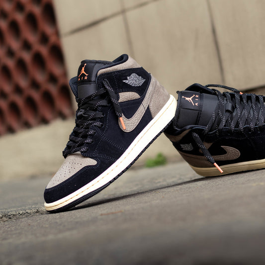 AIR JORDAN 1 MID OLIVE BLACK BROWN