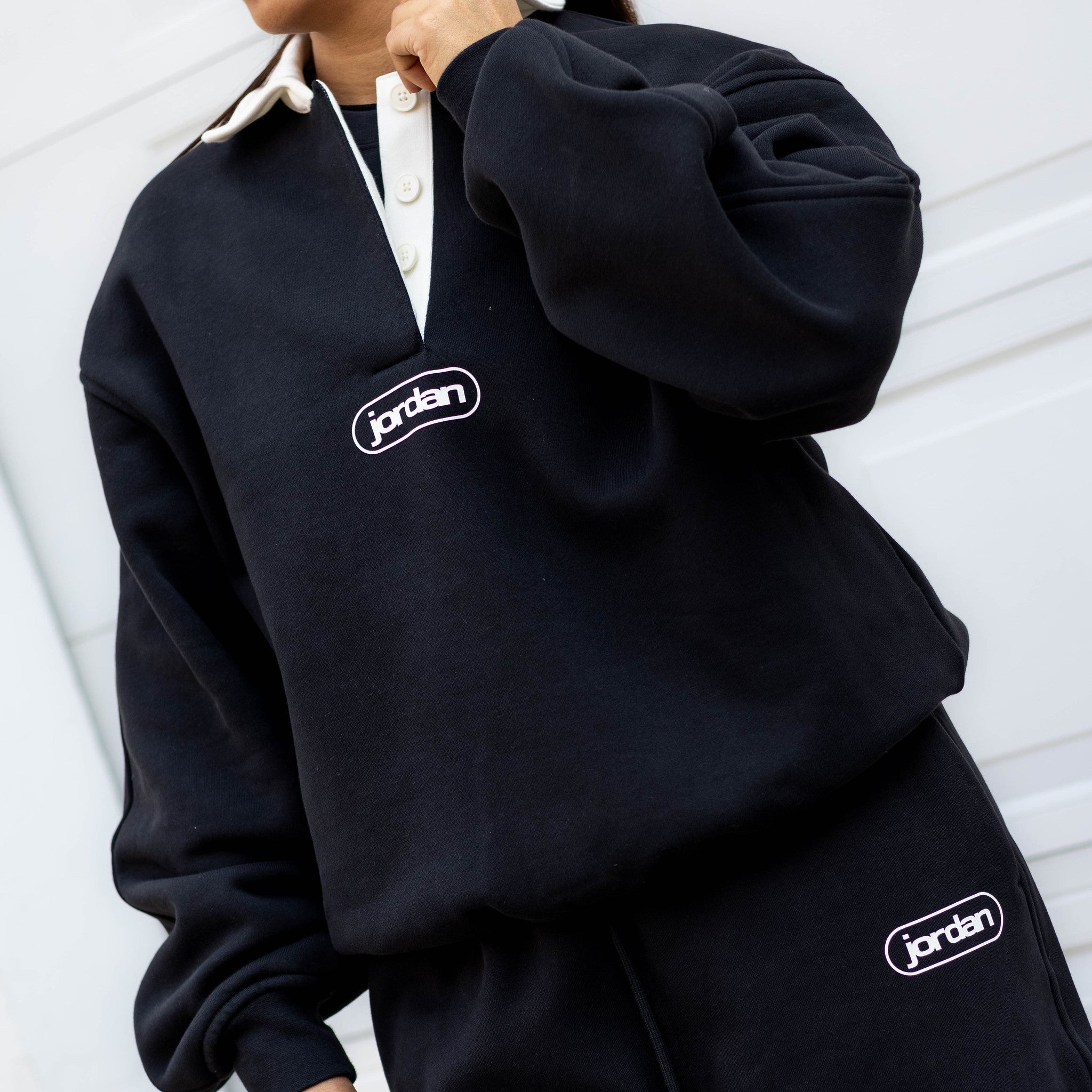 JORDAN TEE RUGBY TOP BLACK W