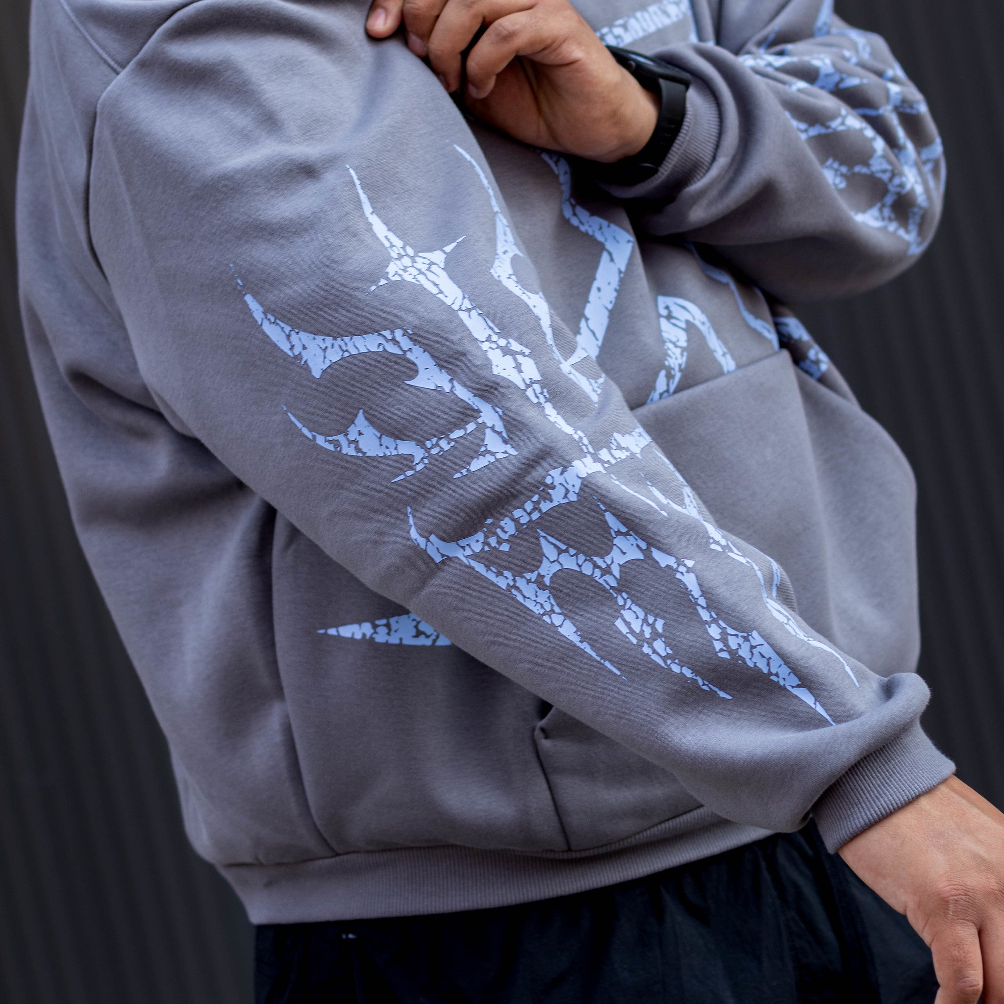 NIKE HOODIE GREY BLUE XII
