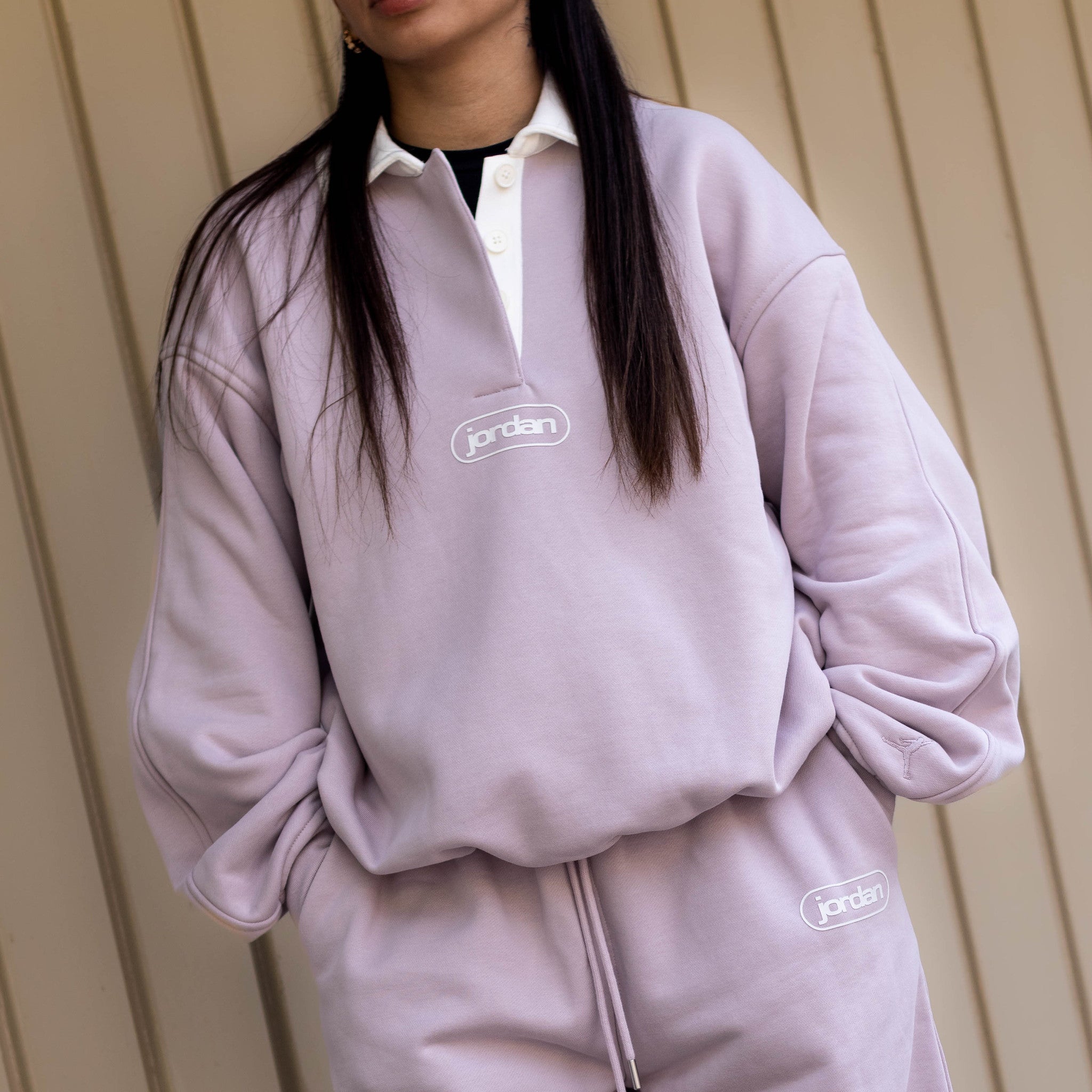 JORDAN TEE RUGBY TOP PARTICLE ROSE W