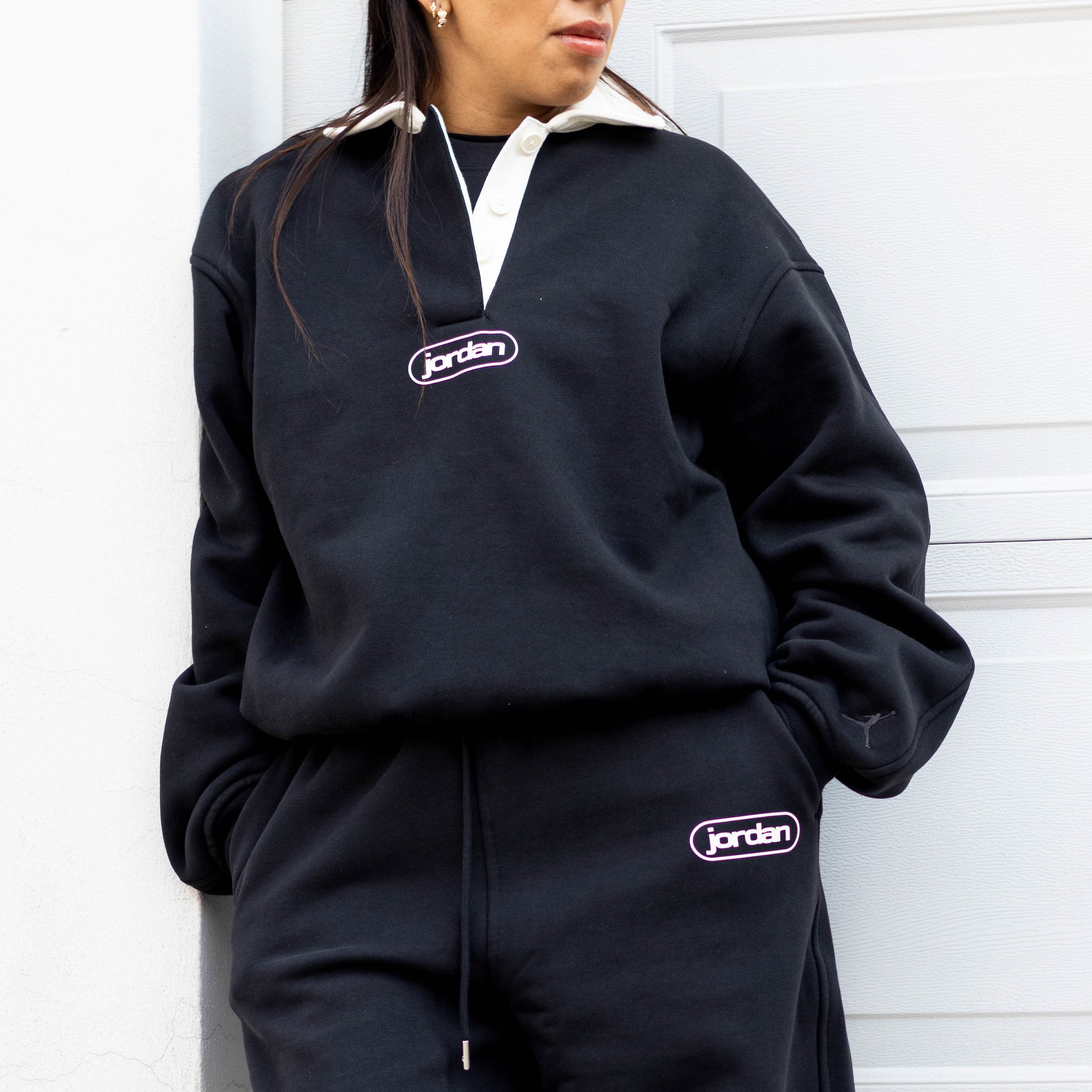 JORDAN TEE RUGBY TOP BLACK W