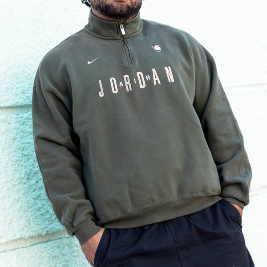 JORDAN PULLOVER ZIP QUARTER NIKE JORDAN KHAKI CARGO