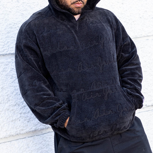 JORDAN JACQUARD PULLOVER HOODIE LETTERS BLACK