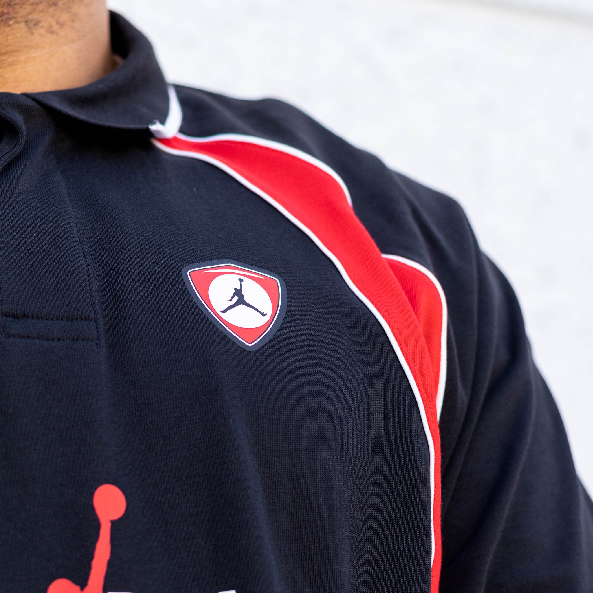 JORDAN POLO JERSEY NIKE JORDAN BLACK RED