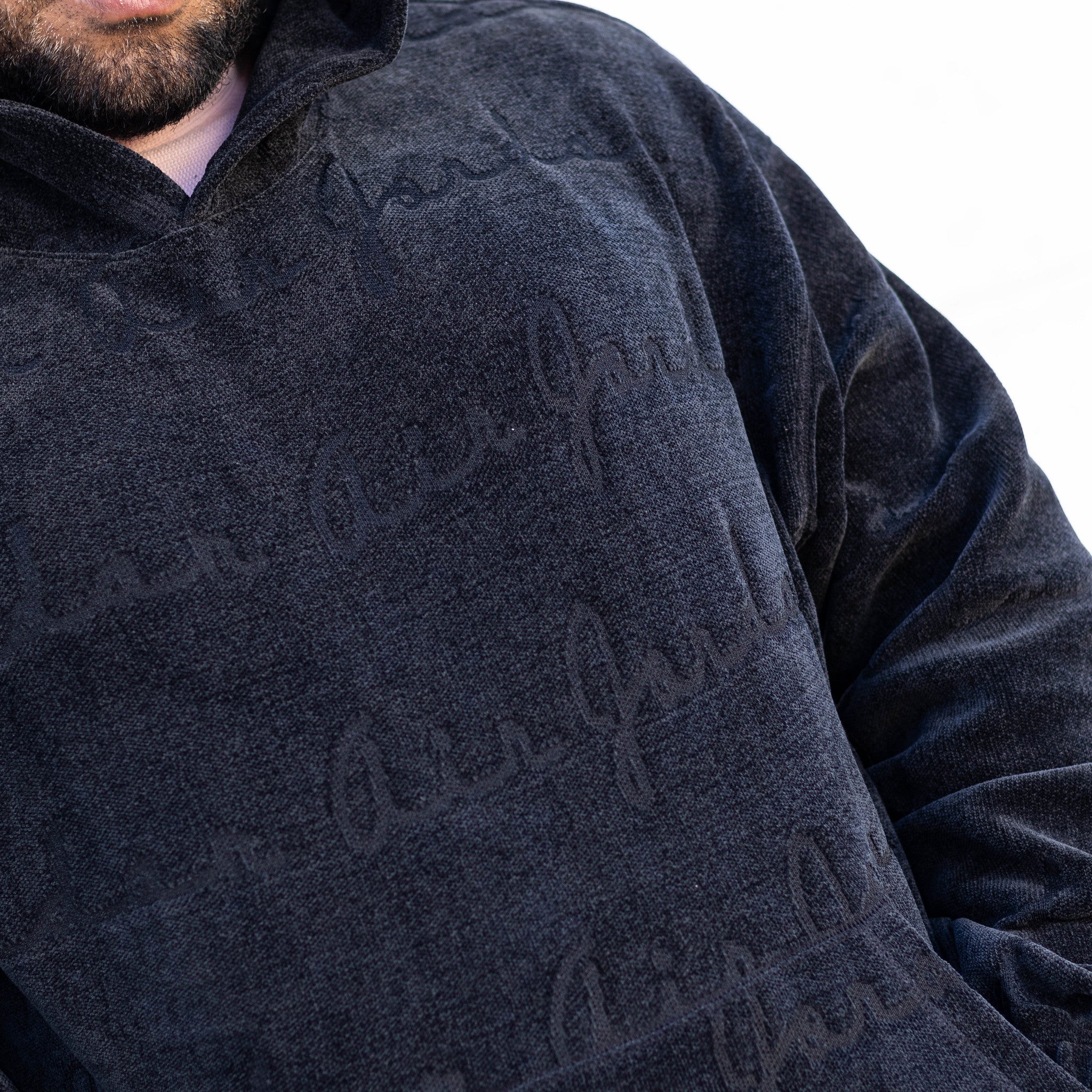 JORDAN JACQUARD PULLOVER HOODIE LETTERS BLACK