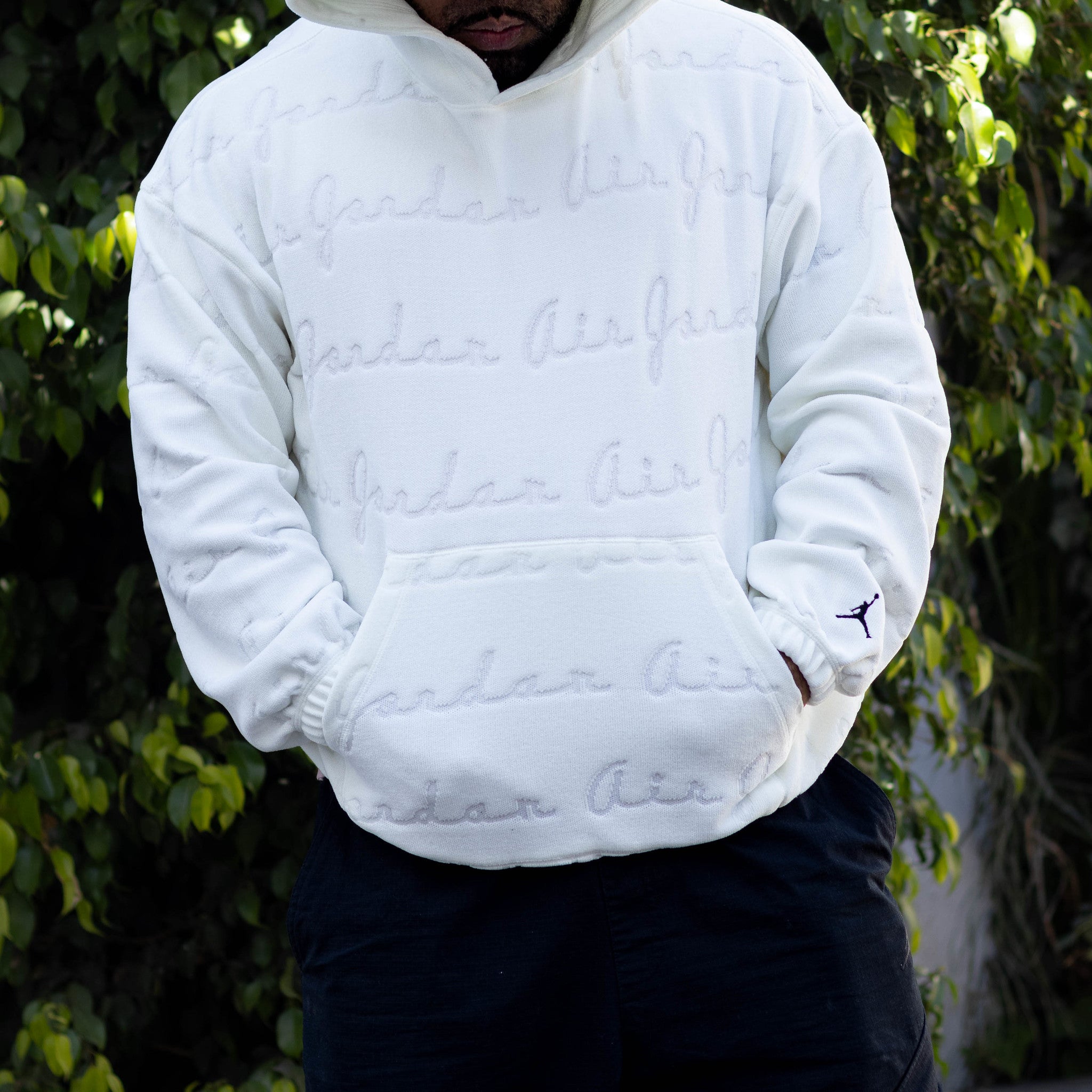 JORDAN JACQUARD PULLOVER HOODIE LETTERS SAIL
