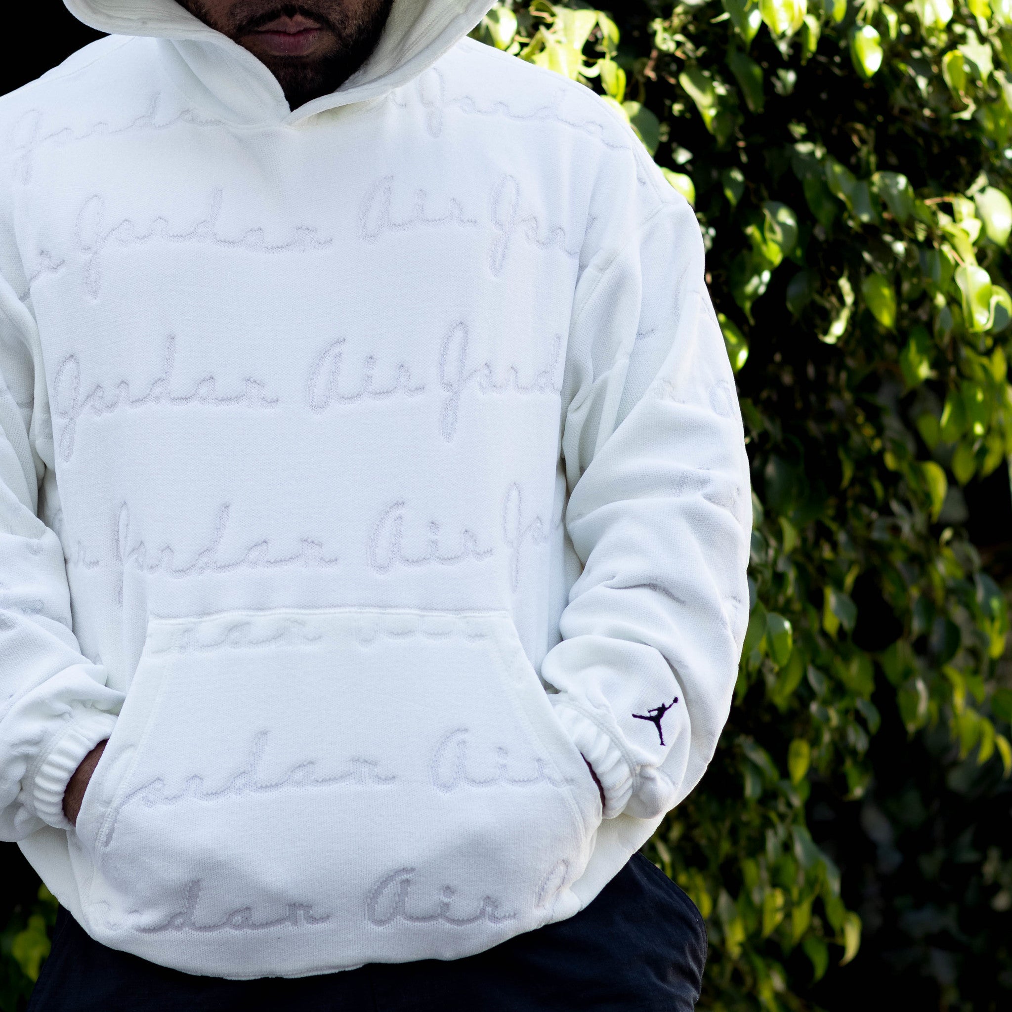 JORDAN JACQUARD PULLOVER HOODIE LETTERS SAIL