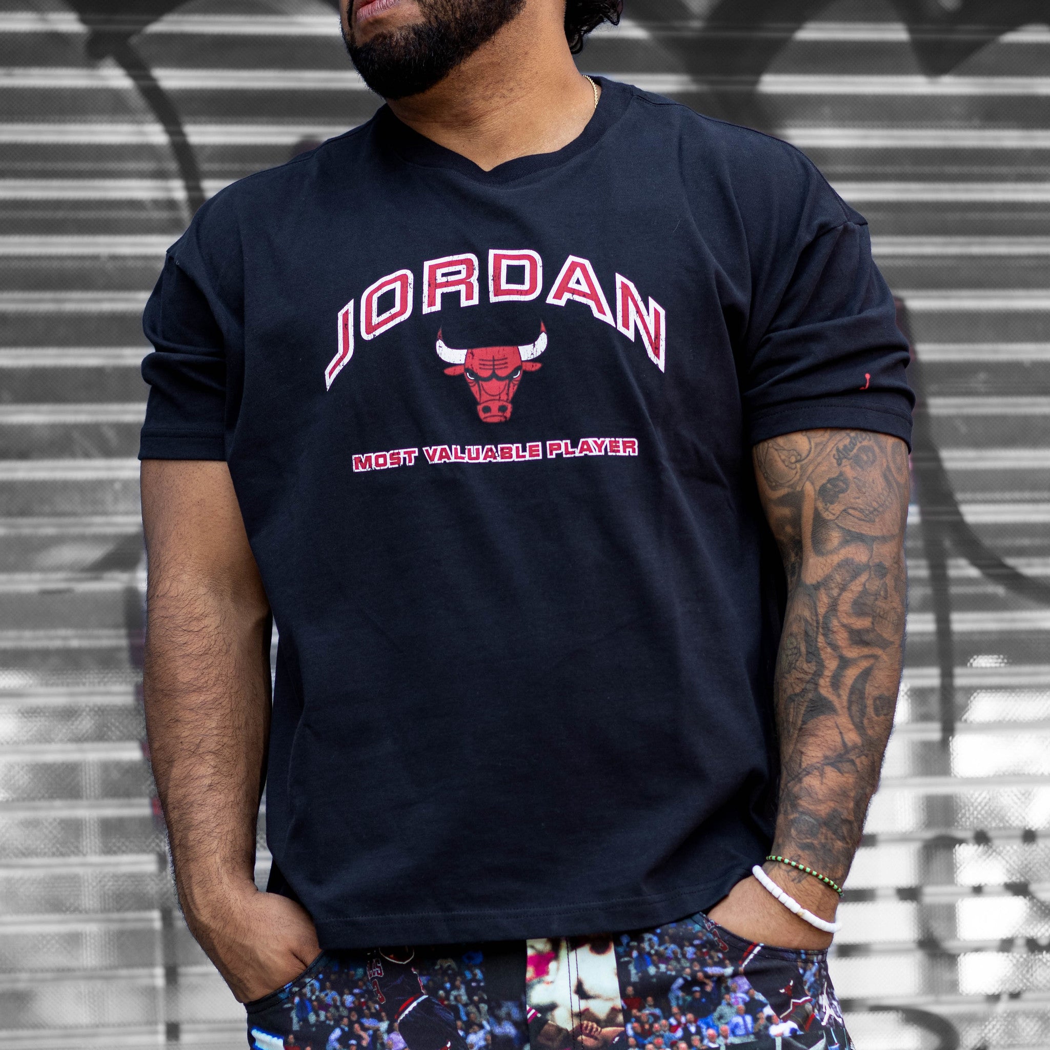 JORDAN TEE FLIGHT CHICAGO BULLS BLACK