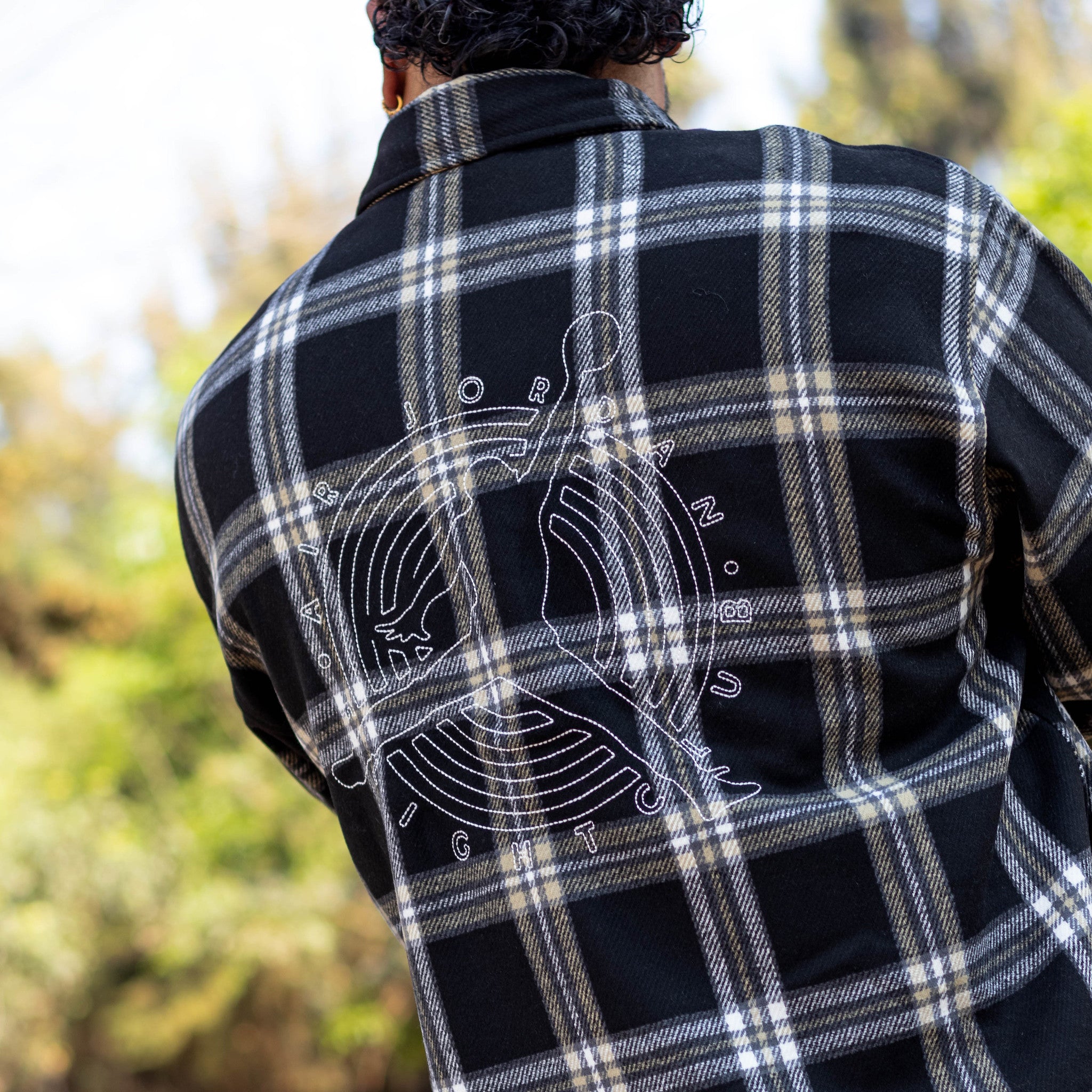 JORDAN SHIRT FLANNEL BLACK LOG