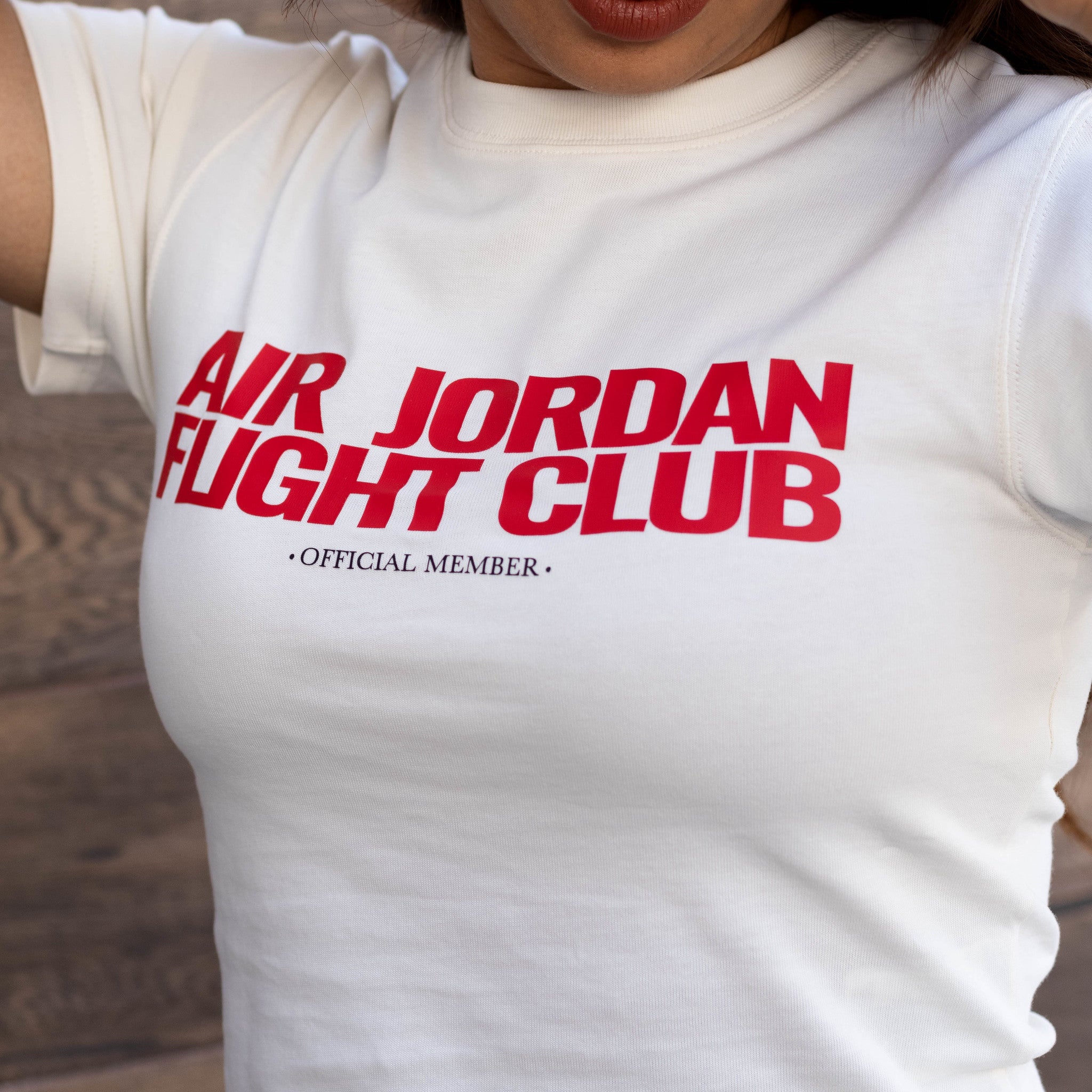 JORDAN TEE CROP FLIGHT CLUB SAIL