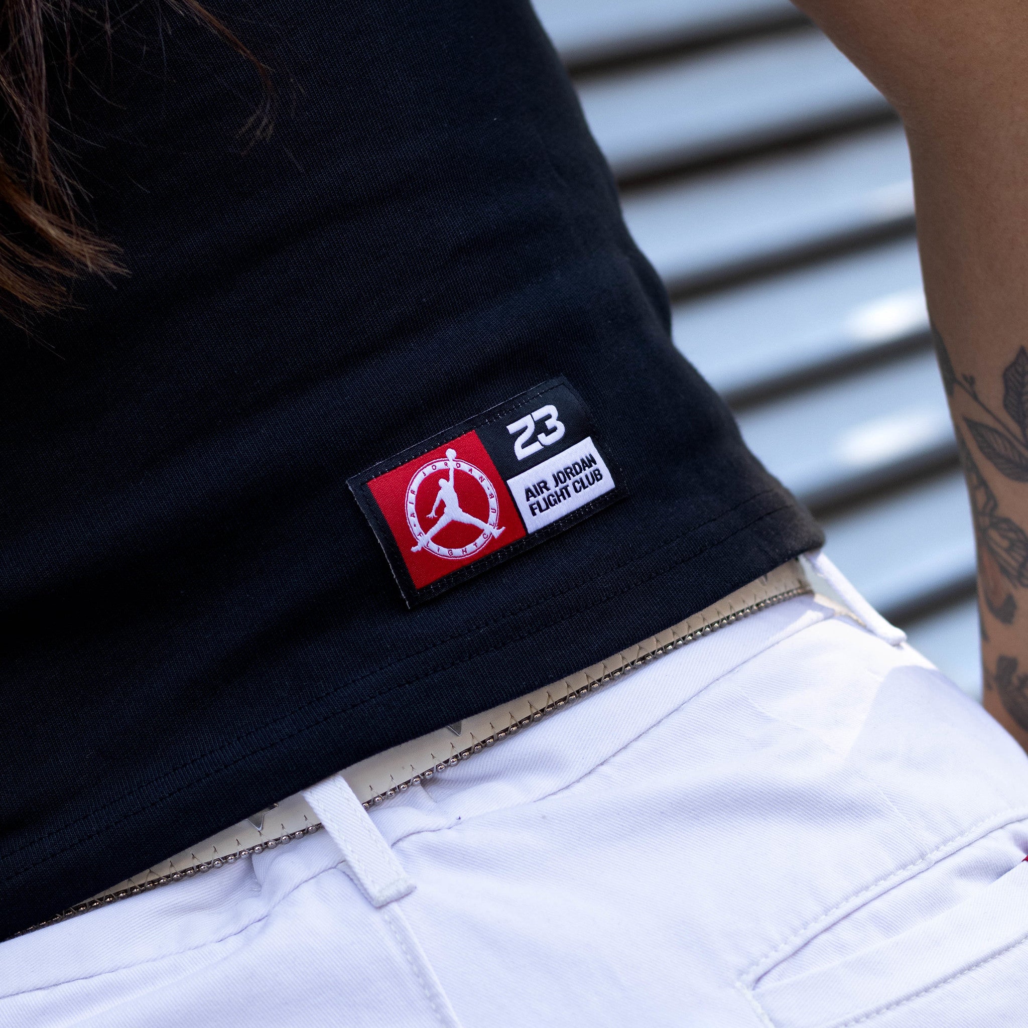 JORDAN TEE CROP FLIGHT CLUB BLACK