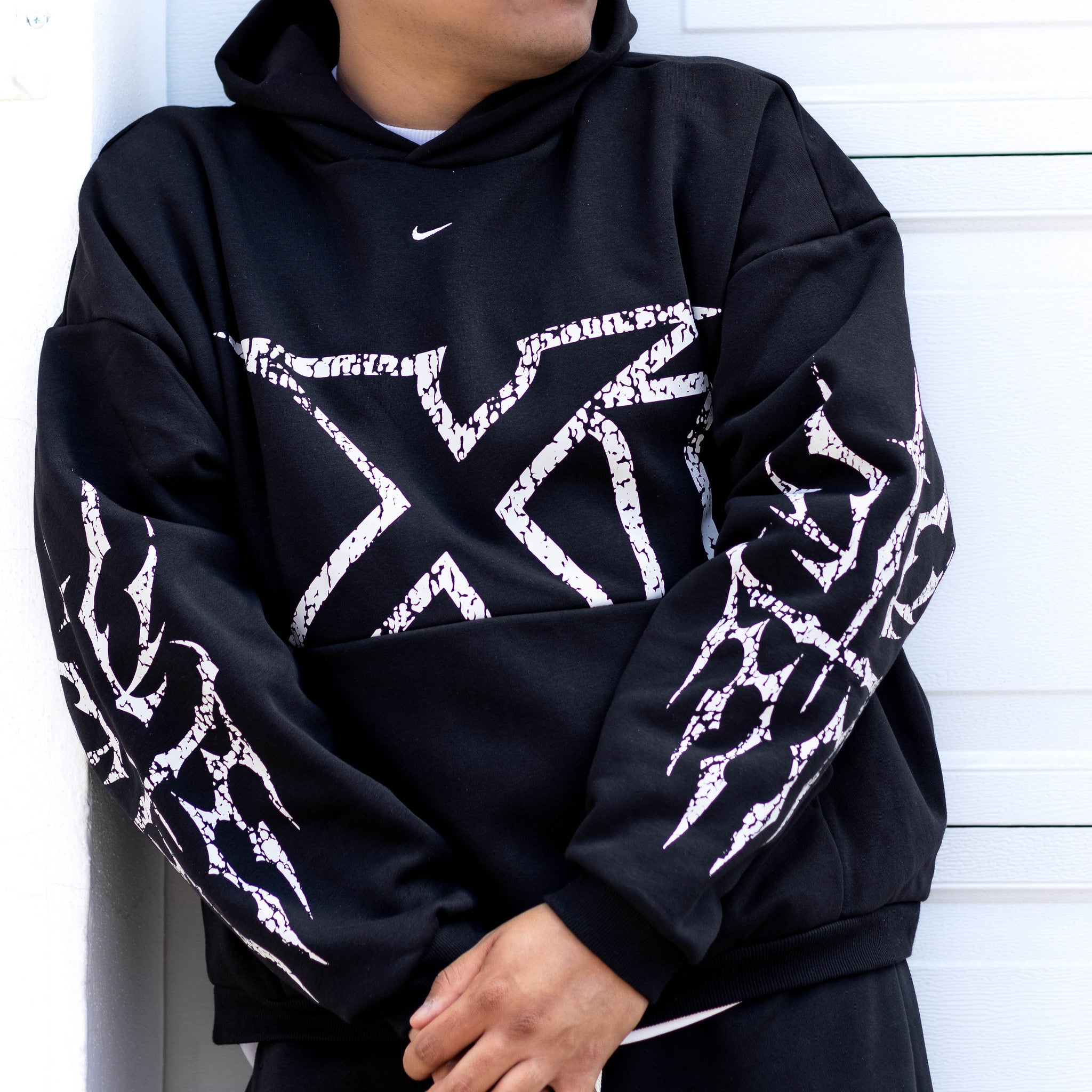 NIKE HOODIE GREY BLACK XII
