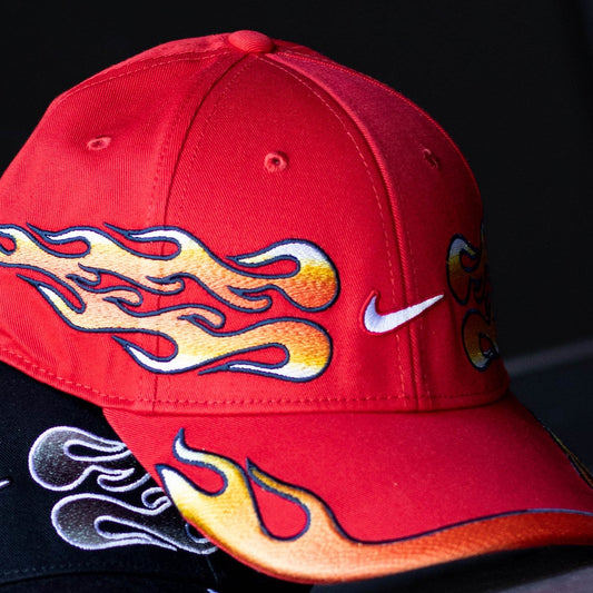 JORDAN CAP STRUCURED FLAMES RED YELLOW