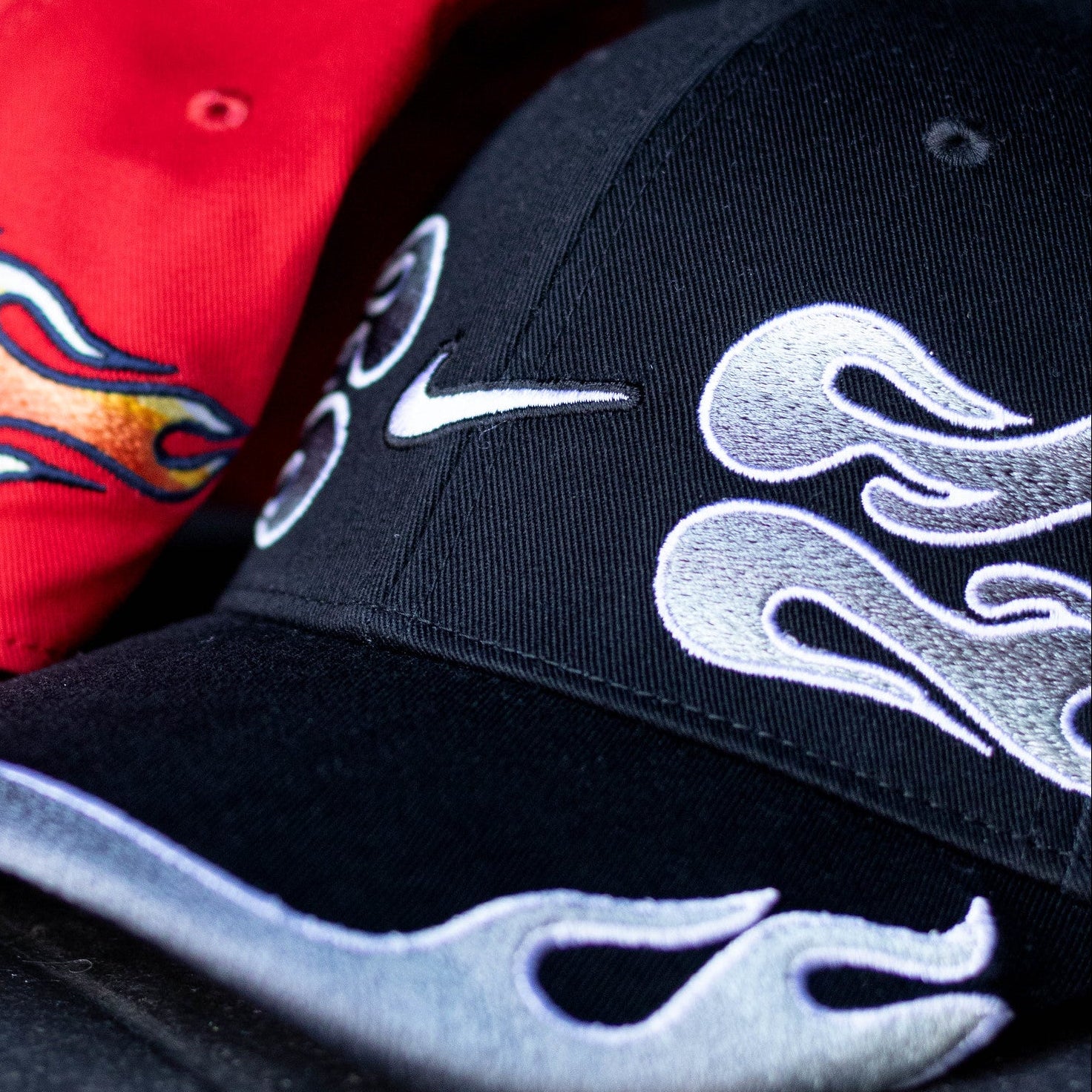 JORDAN CAP STRUCURED FLAMES BLACK GREY