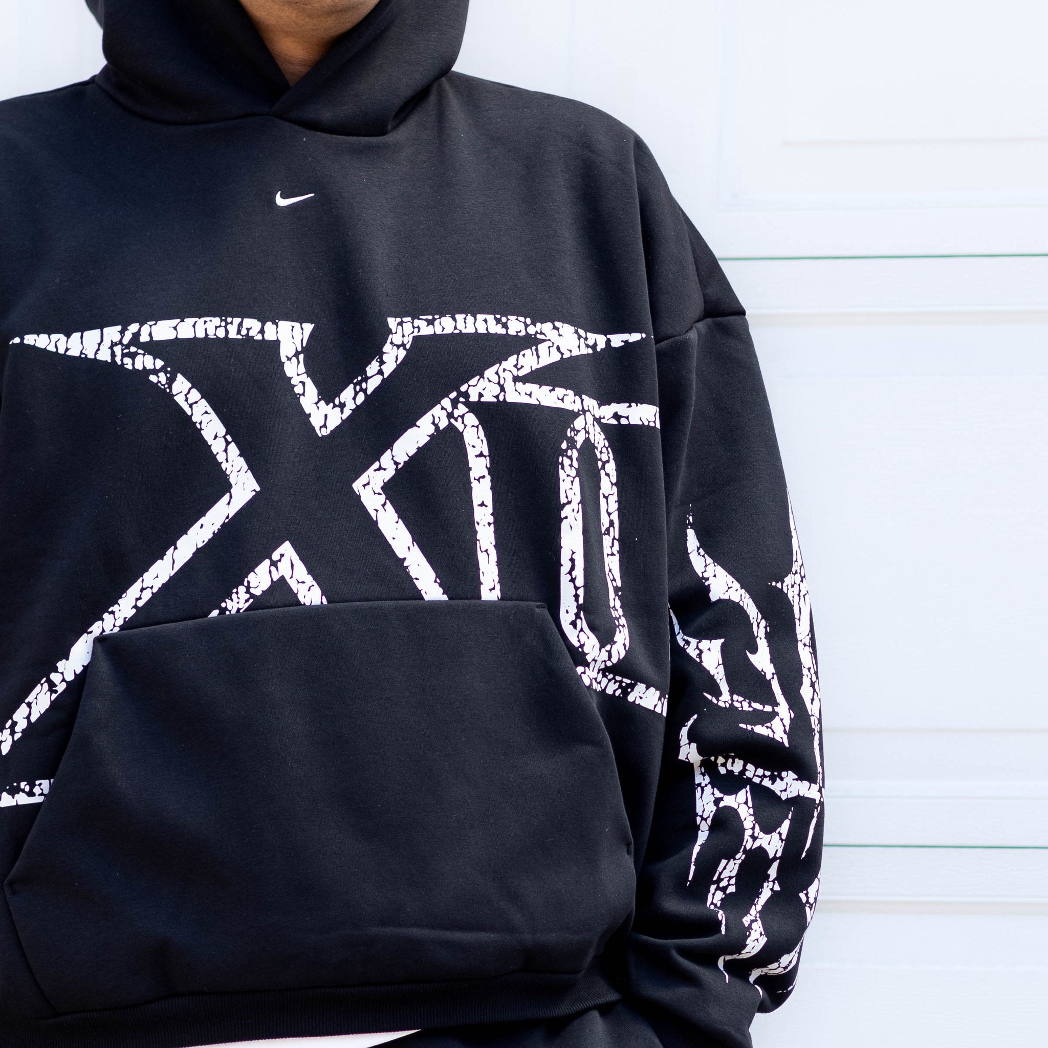 NIKE HOODIE GREY BLACK XII