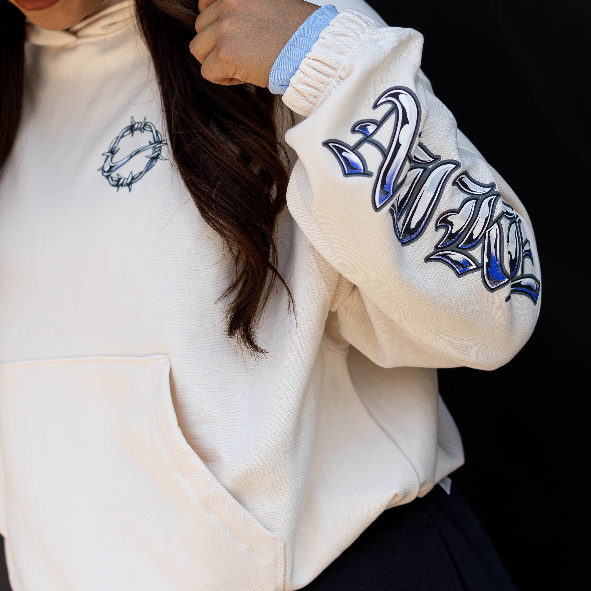 NIKE HOODIE FRENCH TERRY CHALK