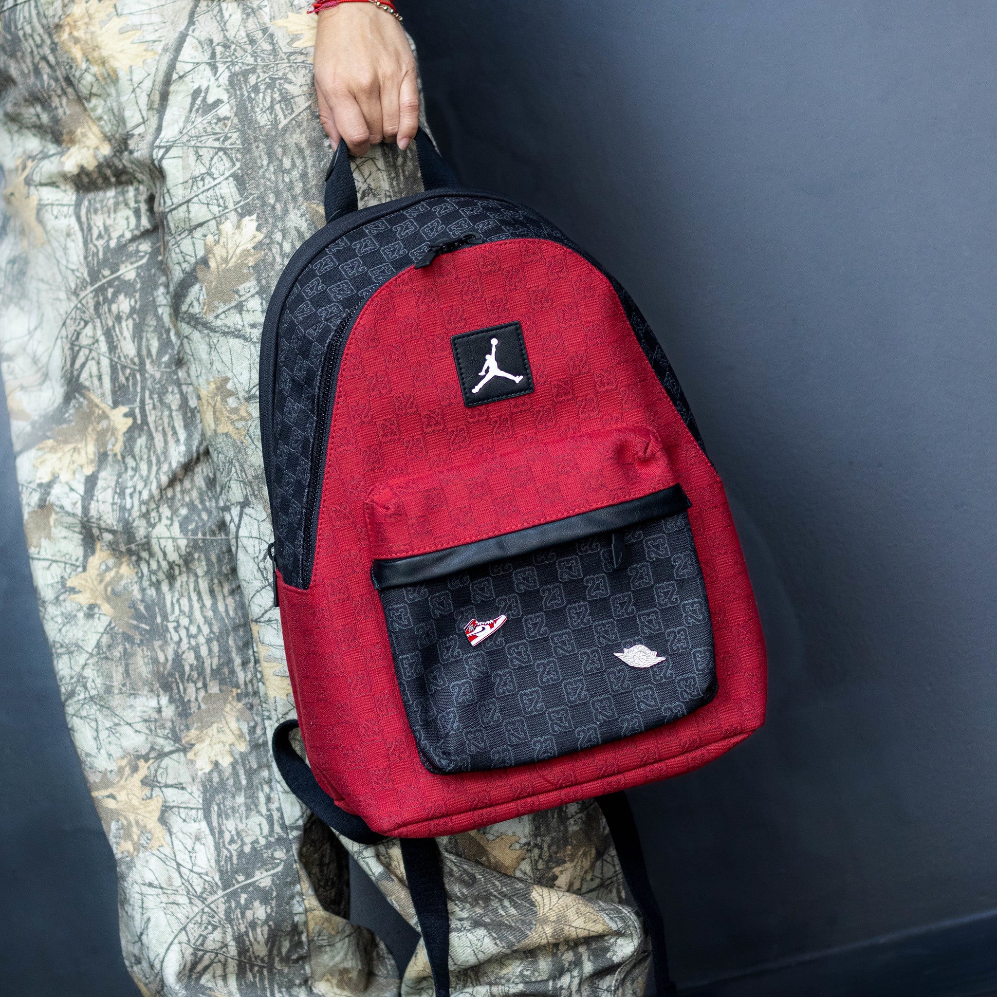 JORDAN BACKPACK MONOGRAM BLACK RED