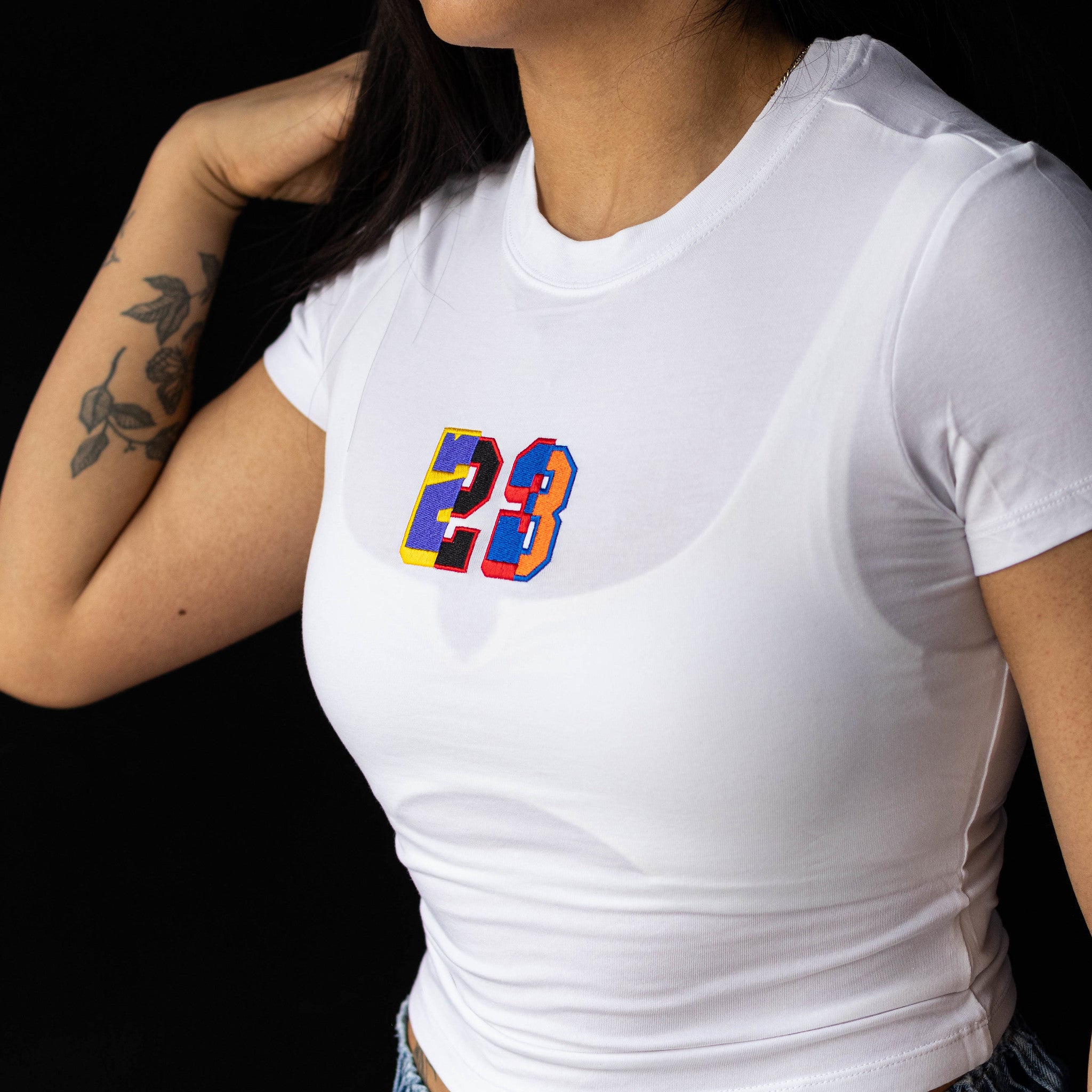 JORDAN TEE 23 WHITE COLORS