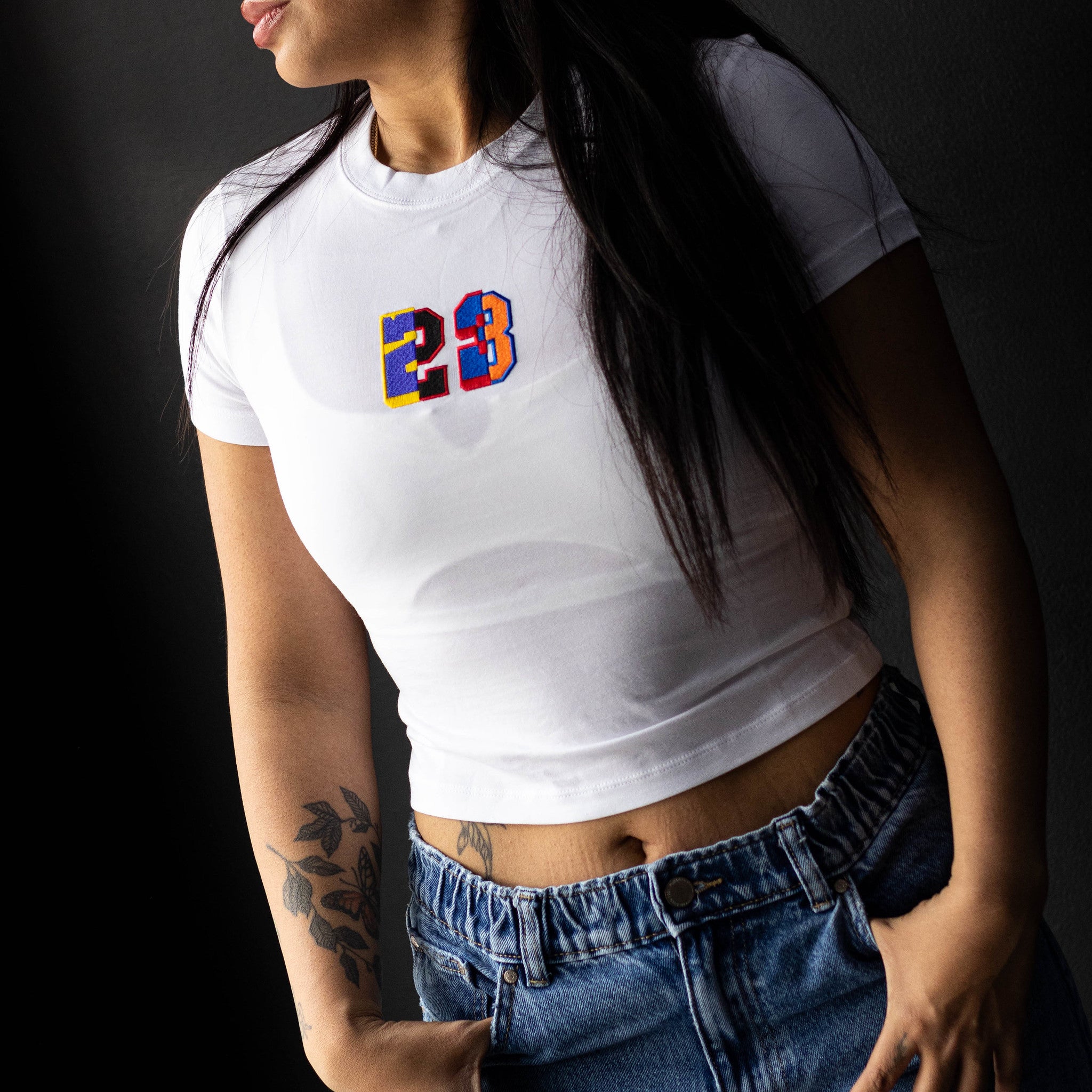 JORDAN TEE 23 WHITE COLORS
