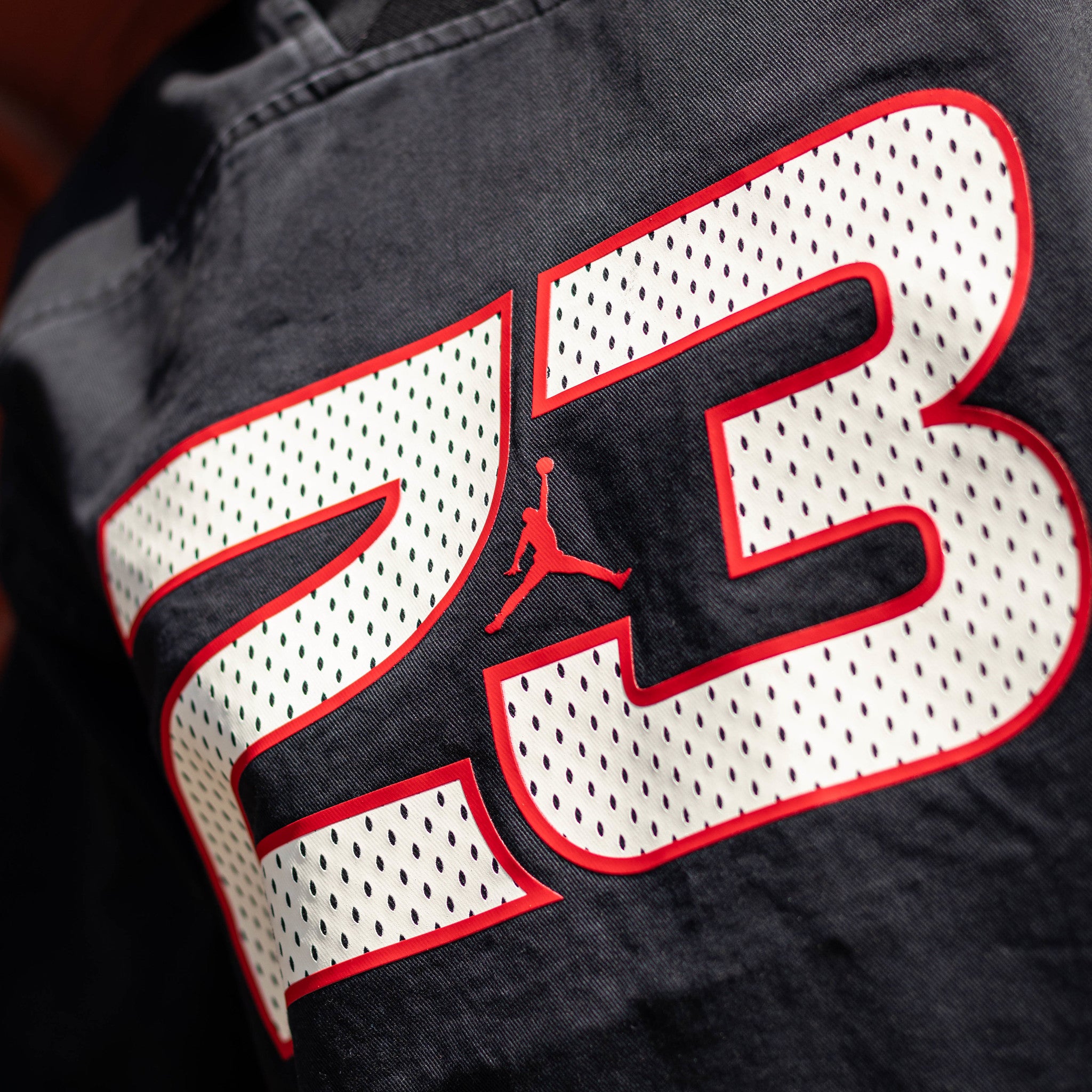 JORDAN JERSERY 23 BLACK RED W