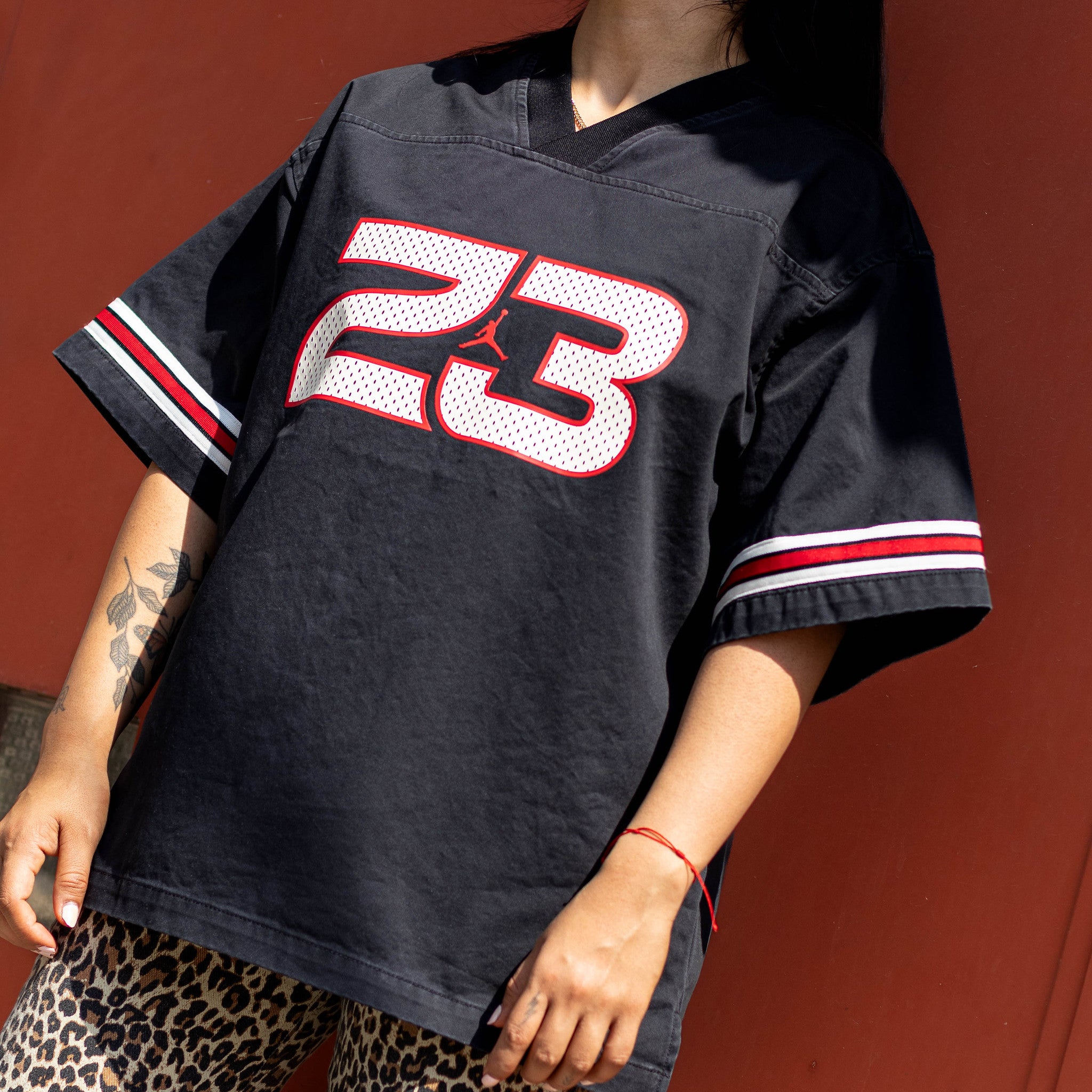 JORDAN JERSERY 23 BLACK RED W