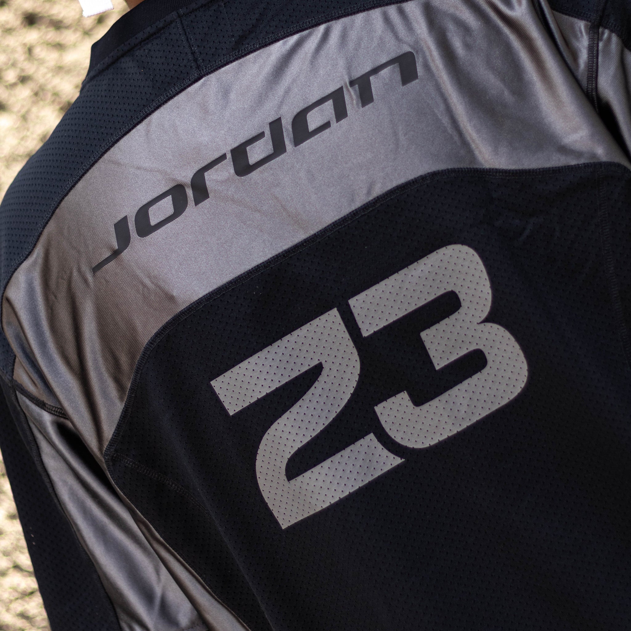 JORDAN FLIGHT JERSEY BLACK GREY