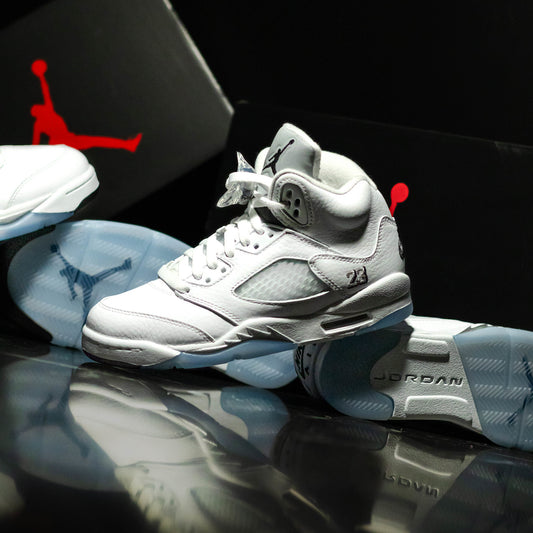 AIR JORDAN 5 WHITE METALLIC GS