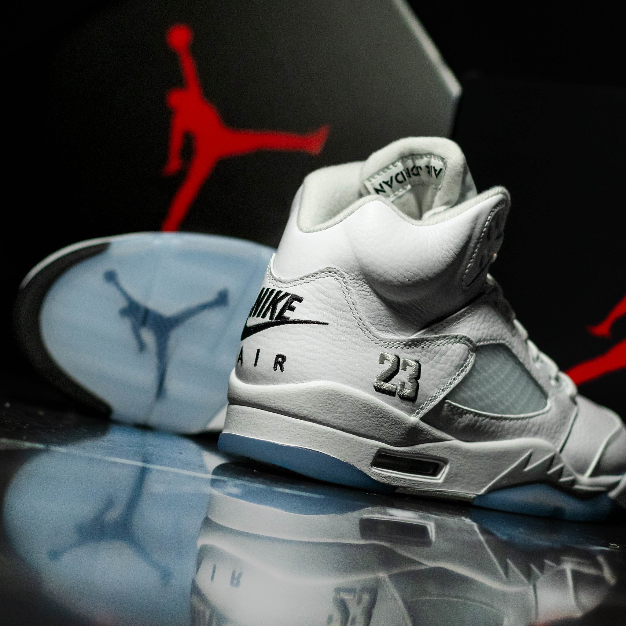 AIR JORDAN 5 WHITE METALLIC GS