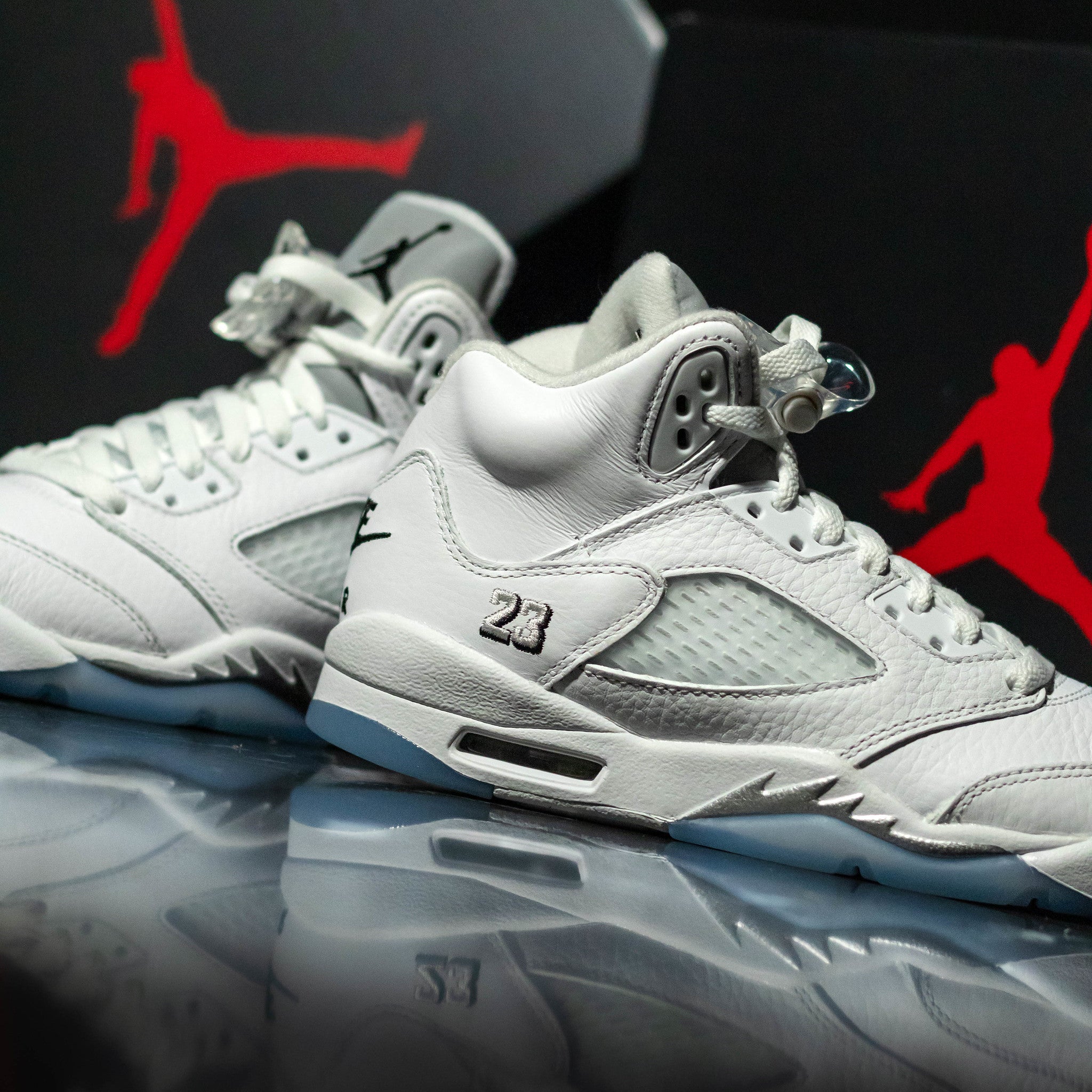 AIR JORDAN 5 WHITE METALLIC GS