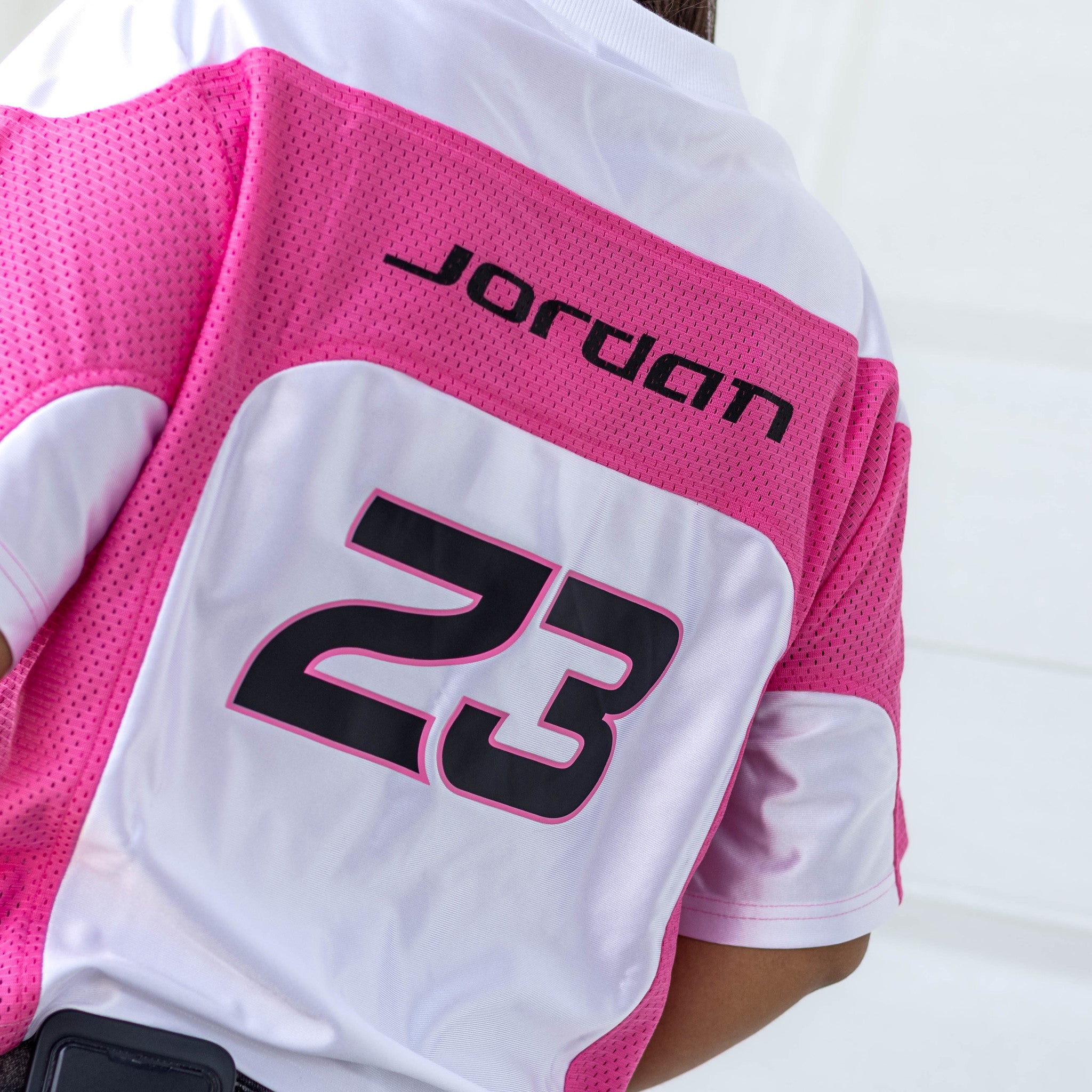 JORDAN FLIGHT JERSEY PINK GREY W